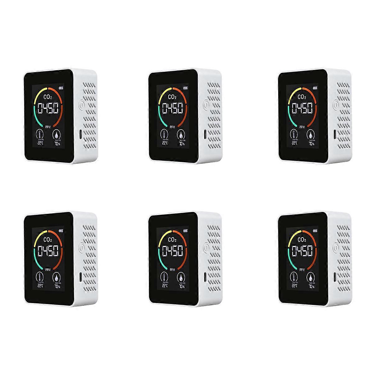 Temperature & Humidity Meter, Air Quality Monitor, CO2 Detector, A