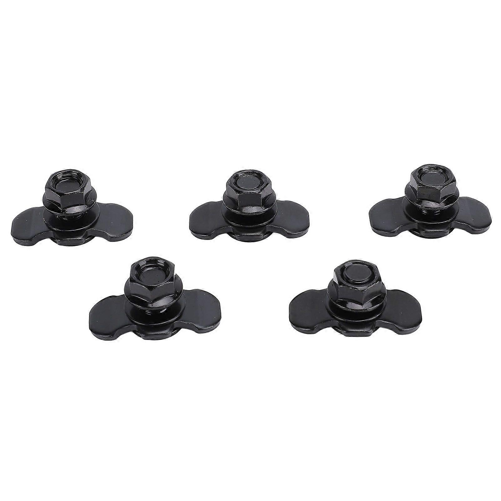 5pcs L Track Double Lug Threaded Stud Nut Fitting M10x20mm for Truck Bed Trailer Cargo Control Pickup RV ATV Black MK99559