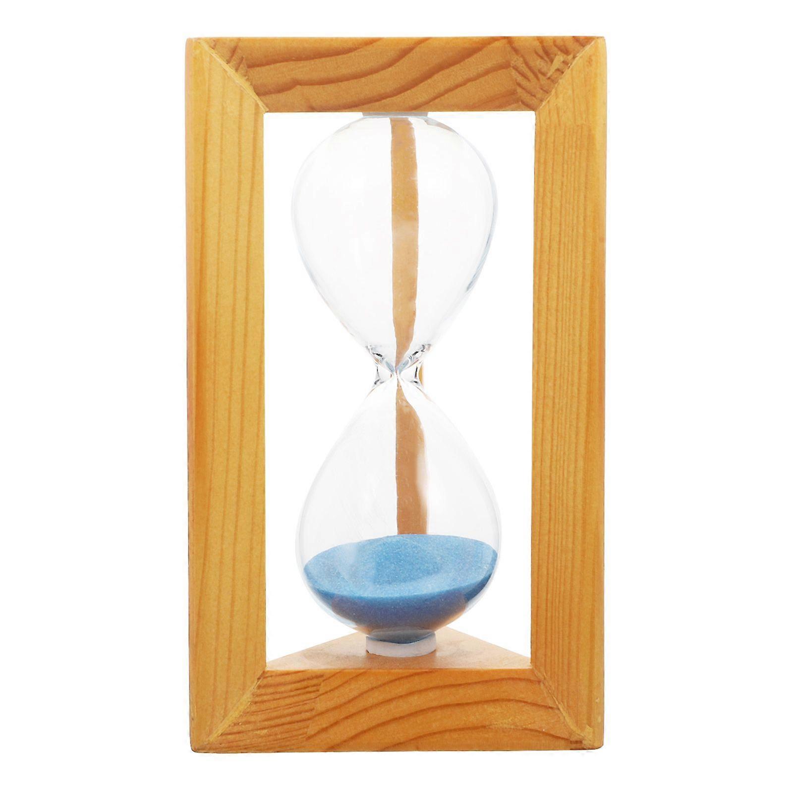 1Pc Wooden Glass Hourglass Home Desktop Timer Adornment Simple Timing Tool