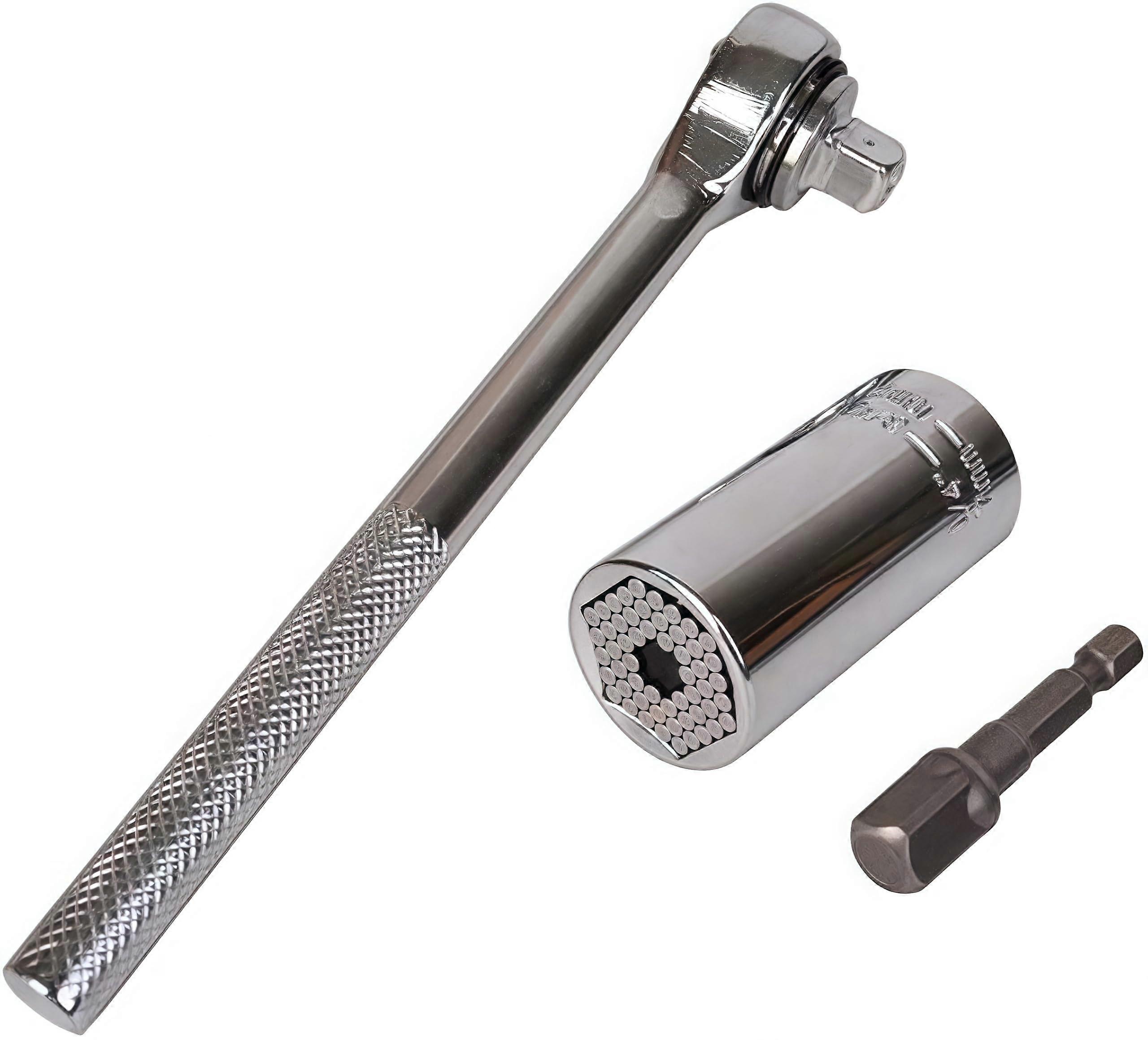 Universal Socket Set 7-19 Millimeters, Drill Machine Adapter Kit, Multifunction Wrench Repair Tools, Gifts For Men