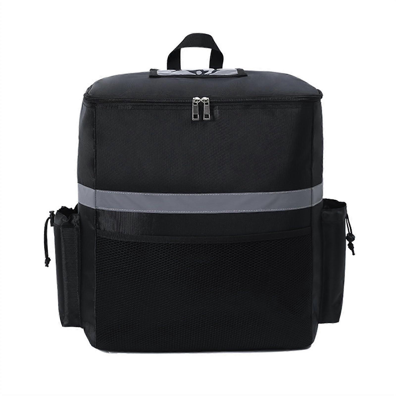 Cooler Bag, Reusable Waterproof, Durable with Sturdy Zip, Black