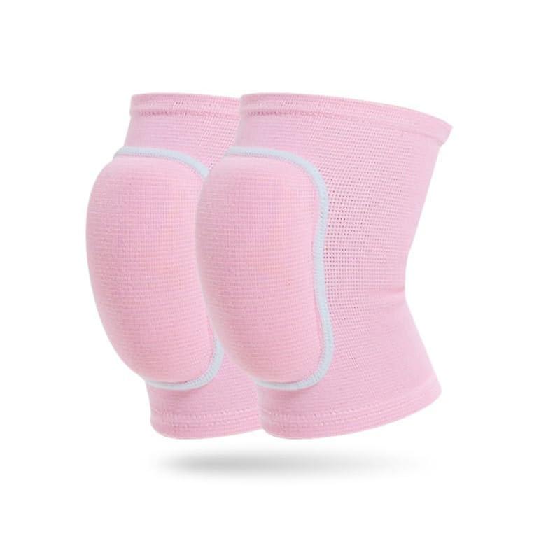 Knee Pads, Breathable, Elastic, NonSlip, Padded for Dancing, Running (Pink, M)
