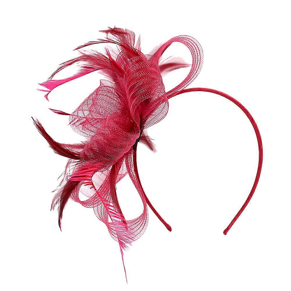 The **Fascinator Hair Clip Headband With Veil Plume** is an elegant and versatile accessory designed for women who want to add a touch of