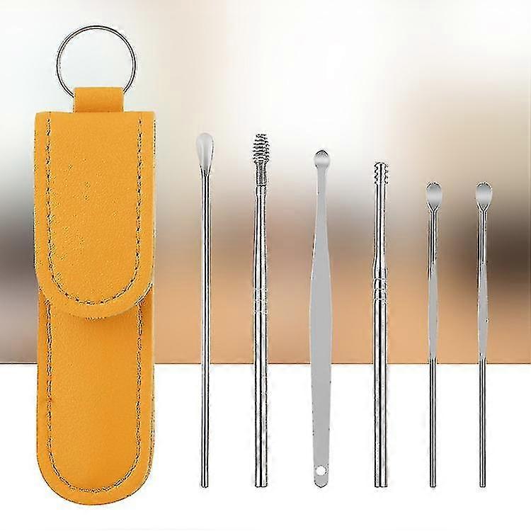 Innovative Spring Earwax Cleaner Tool Set - 6pcs Ear Cleansing, Ear Pick Removal Tool Kit