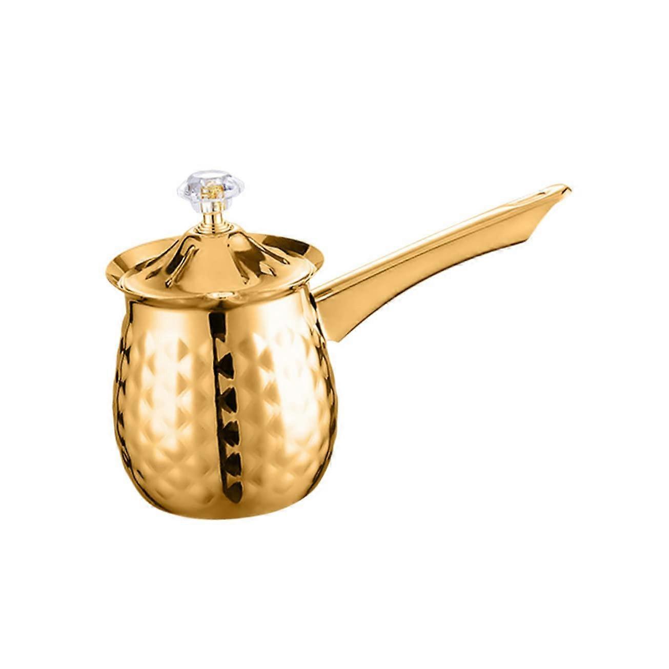 Gold Frothing Pitcher Jug 200ml with Comfortable Handle, Coffee Milk Frother, 16.7x7.6x6.5cm, Durable Stainless Steel