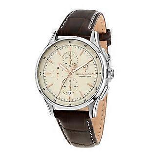 Maserati Sorpasso herenhorloge - R8871624010 bruine leren band