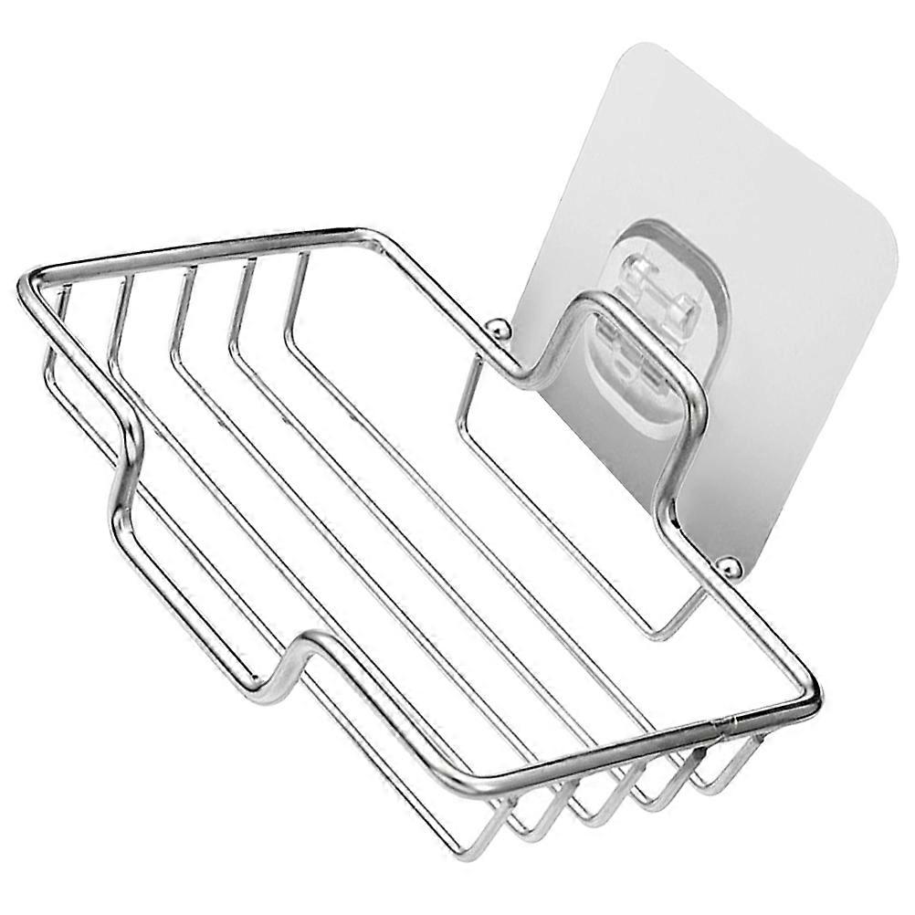 Stainless Steel Single Layer Soap Holder with Drainage, Wall Mounted Soap Rack for Bathroom and Kitchen, Stable Design for Easy Storage and