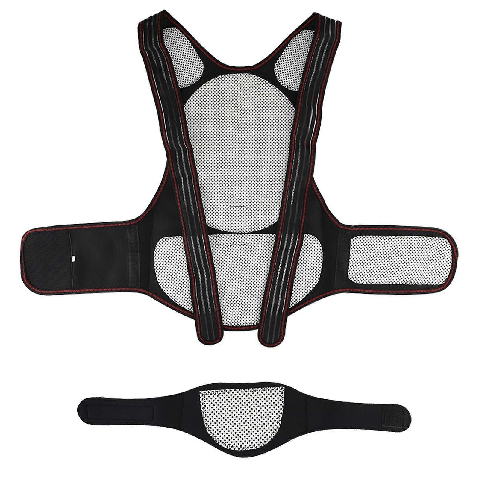 Back Corrector Tourmaline Self Heating Back Support Posture Corrector Magnets Heat Therapy