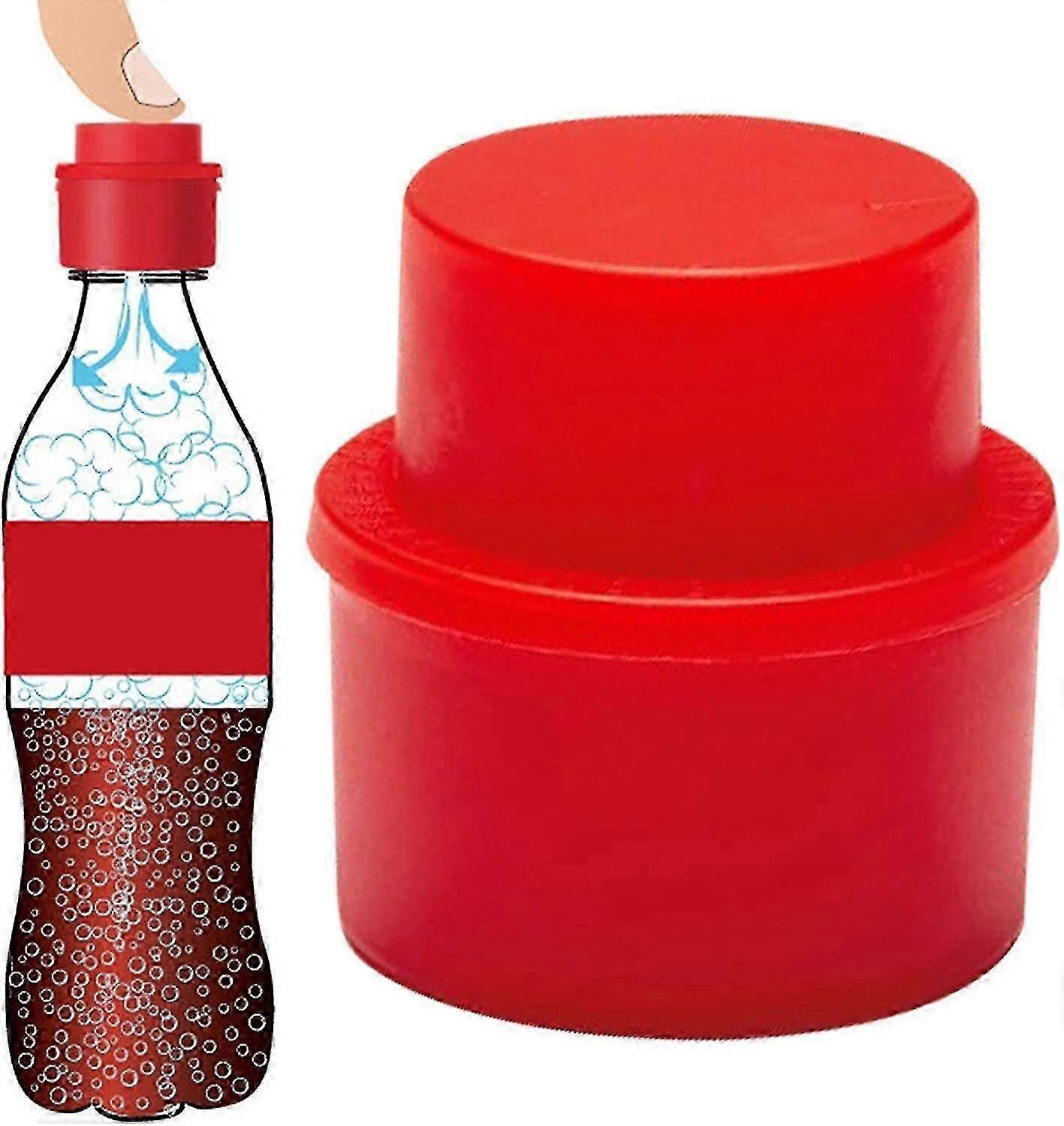 4 Pcs Soda Bottle Cap, Reusable Silicone Carbonated Beverage Caps Sealant Cover With Pressure Button For Soda, Beer, Drink