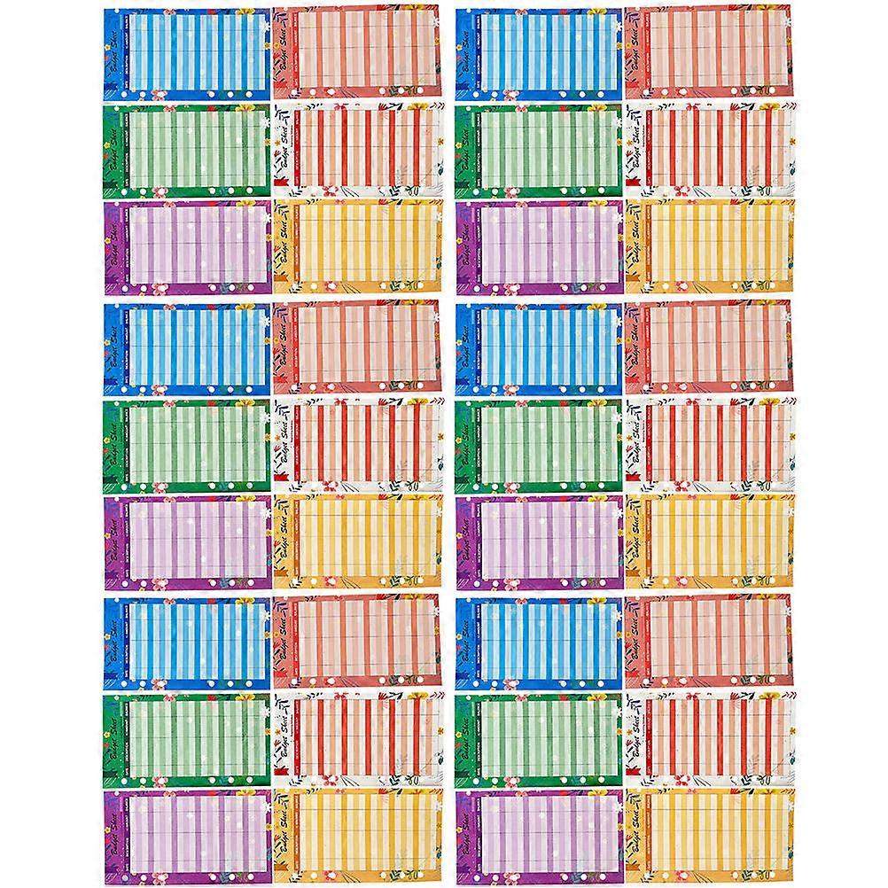 36 Sheets Extra Thick Portable Budget Planner Inserts with Color Tabs Daily Expense Tracker for Home, Office & School Finance Management