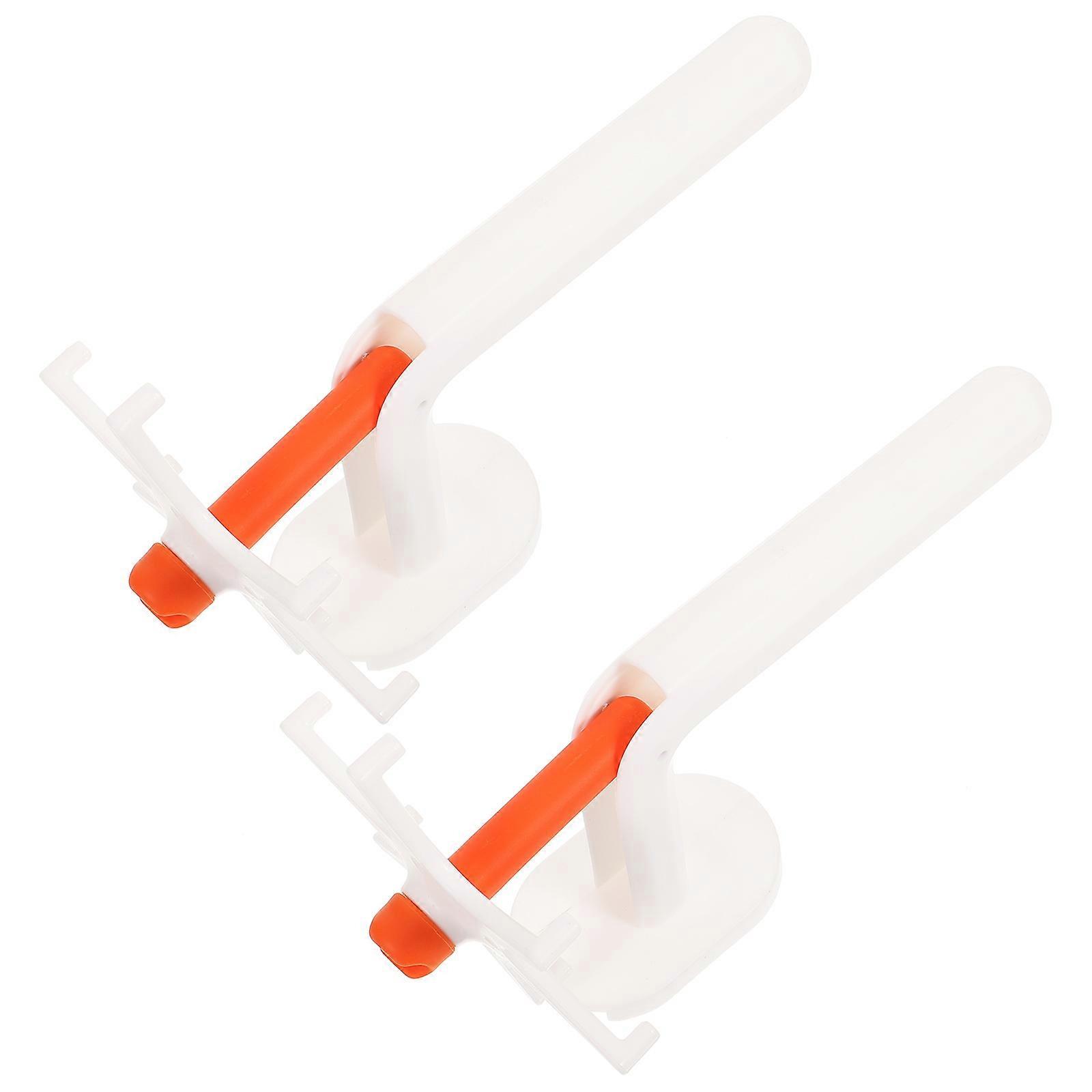 Heavy Duty Rotating Hook Rack for Kitchen   No Drill Wall Mounted Towel Holder with Rotating Design, Stylish Orange for Easy Utensil Access and