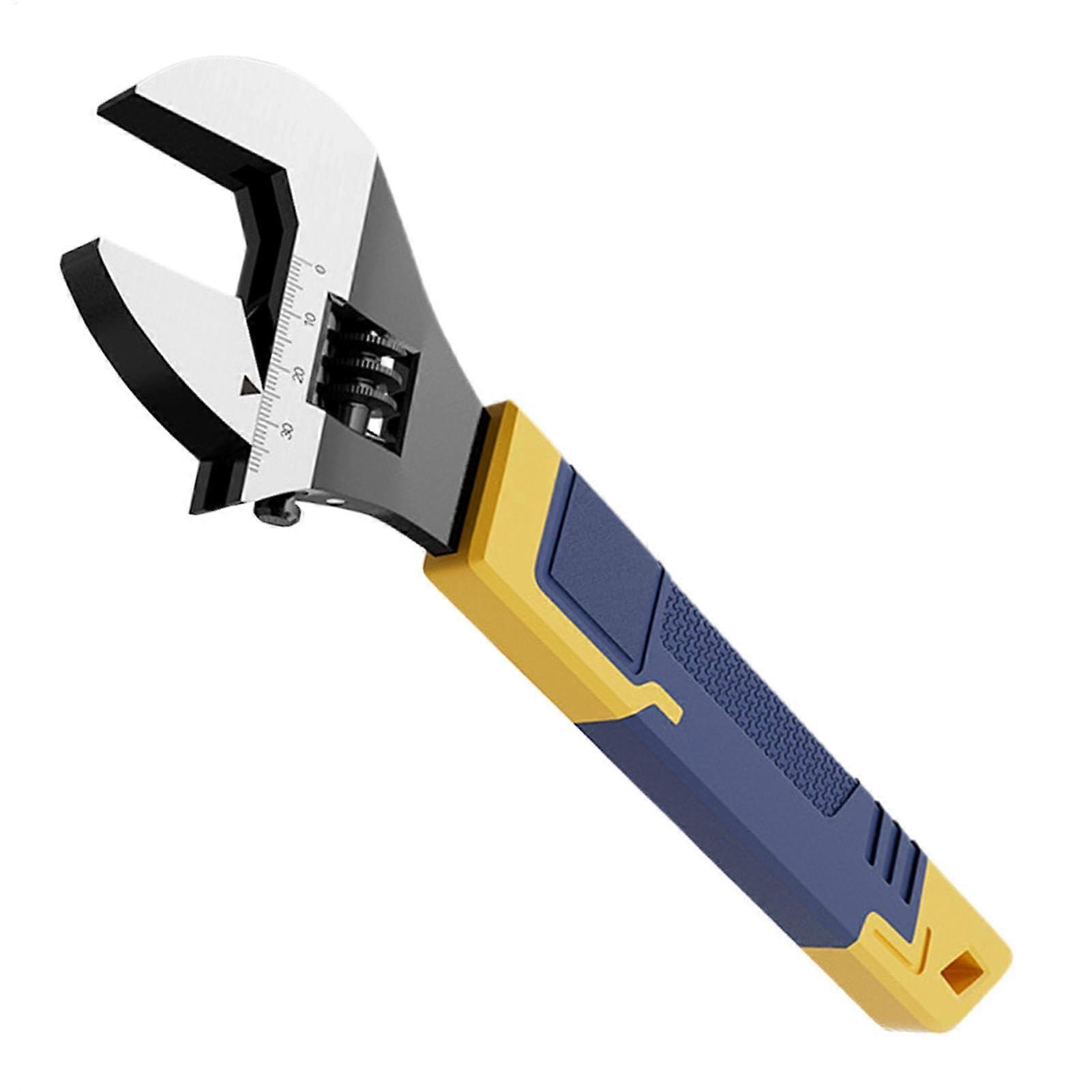 Adjustable wrench with wide jaw,  strength, plumbing  tool 25.4 cm