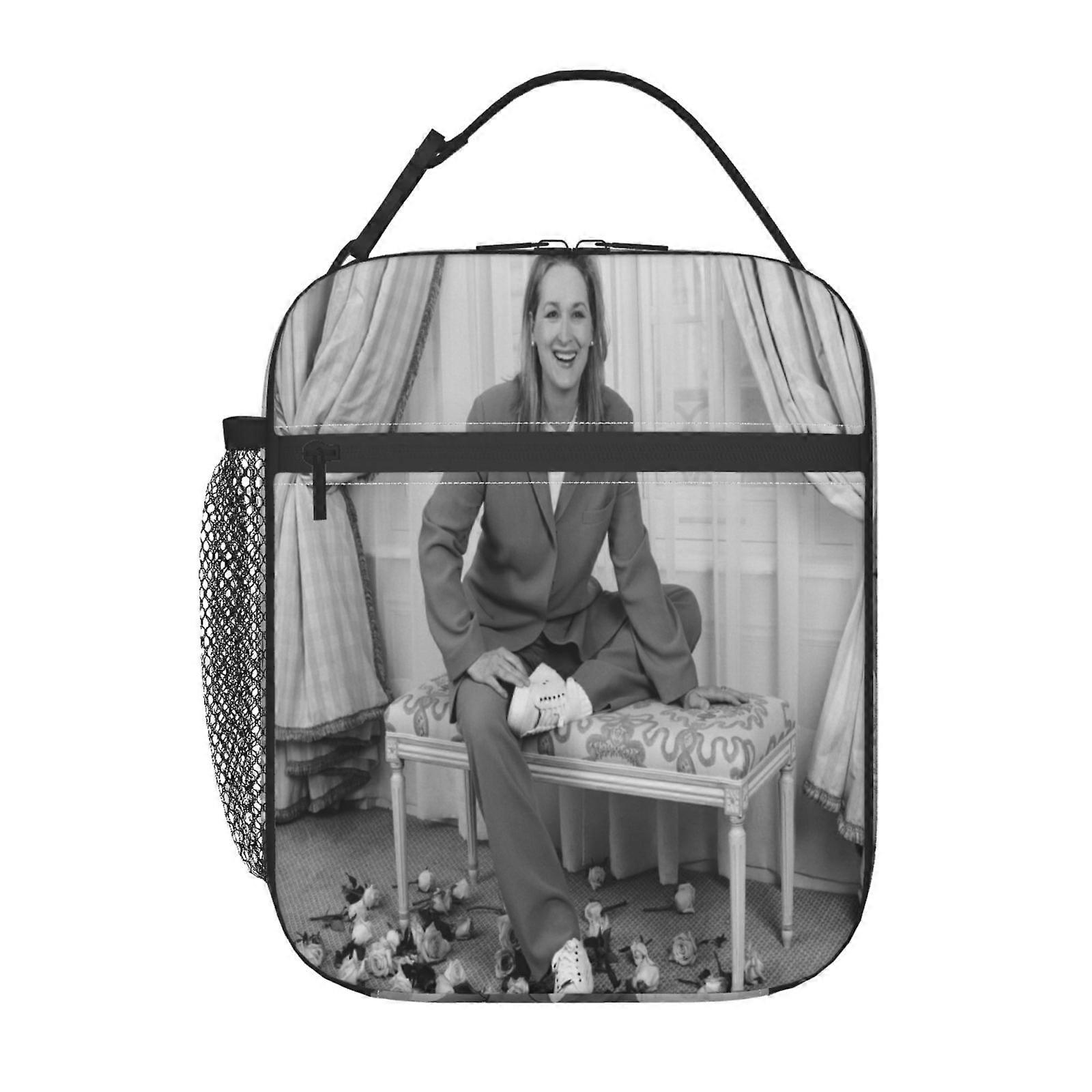 k1073 Meryl Streep Lunch Bag with Digital Temperature Display, Real-Time Monitoring of Internal Conditions h1073