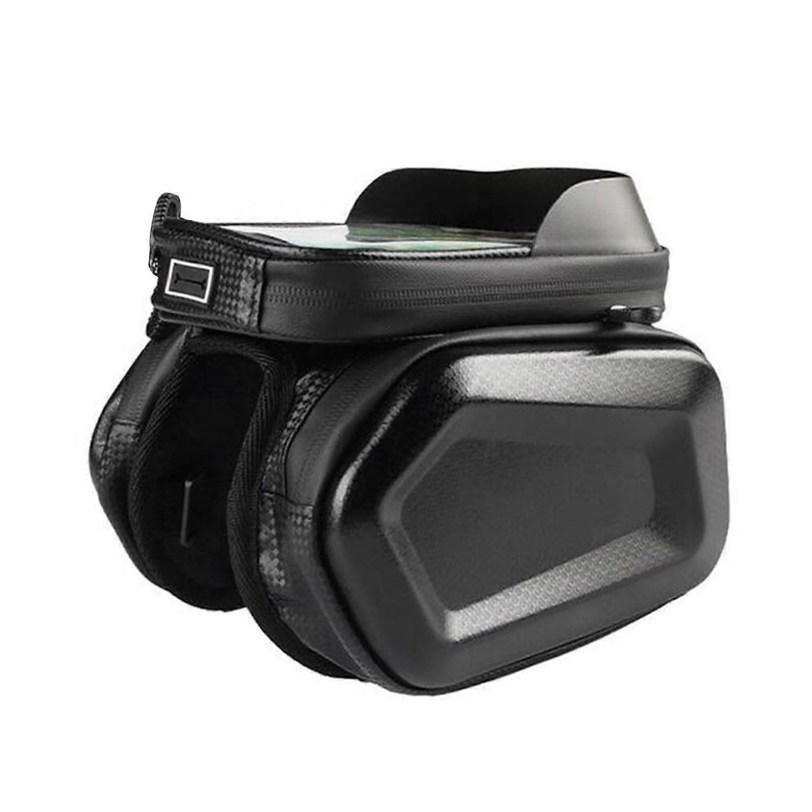 Bike Phone Holder, Handlebar Bag, Front Tube Storage, Large Capacity, Compatible with All Bikes, Durable Material