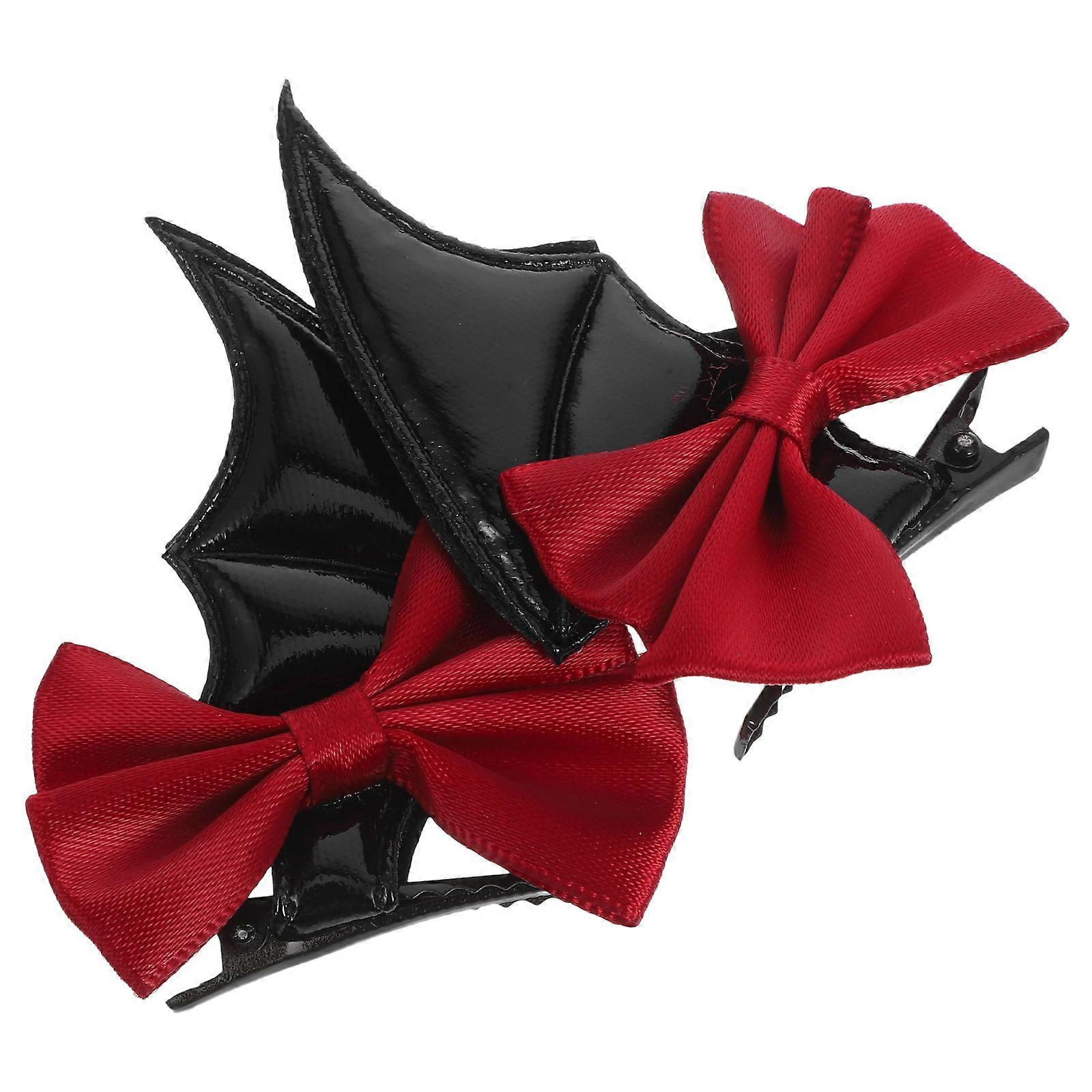Hair Clips For Women Barrettes Fabric Material Hairstyle Complement Red Color 2Pcs