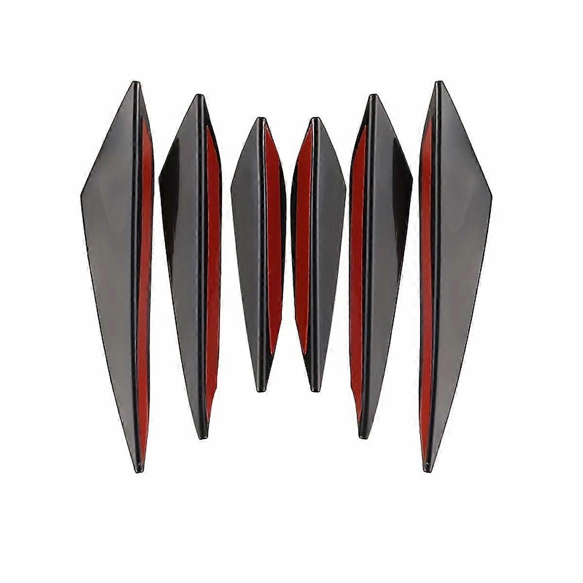 6 Stück Frontstoßstangenabweiser für BMW 3 4 5 Series F01 F02 F10 F11 G20 320i 530i 550i X3 F25, Schwarzer Frontspoiler