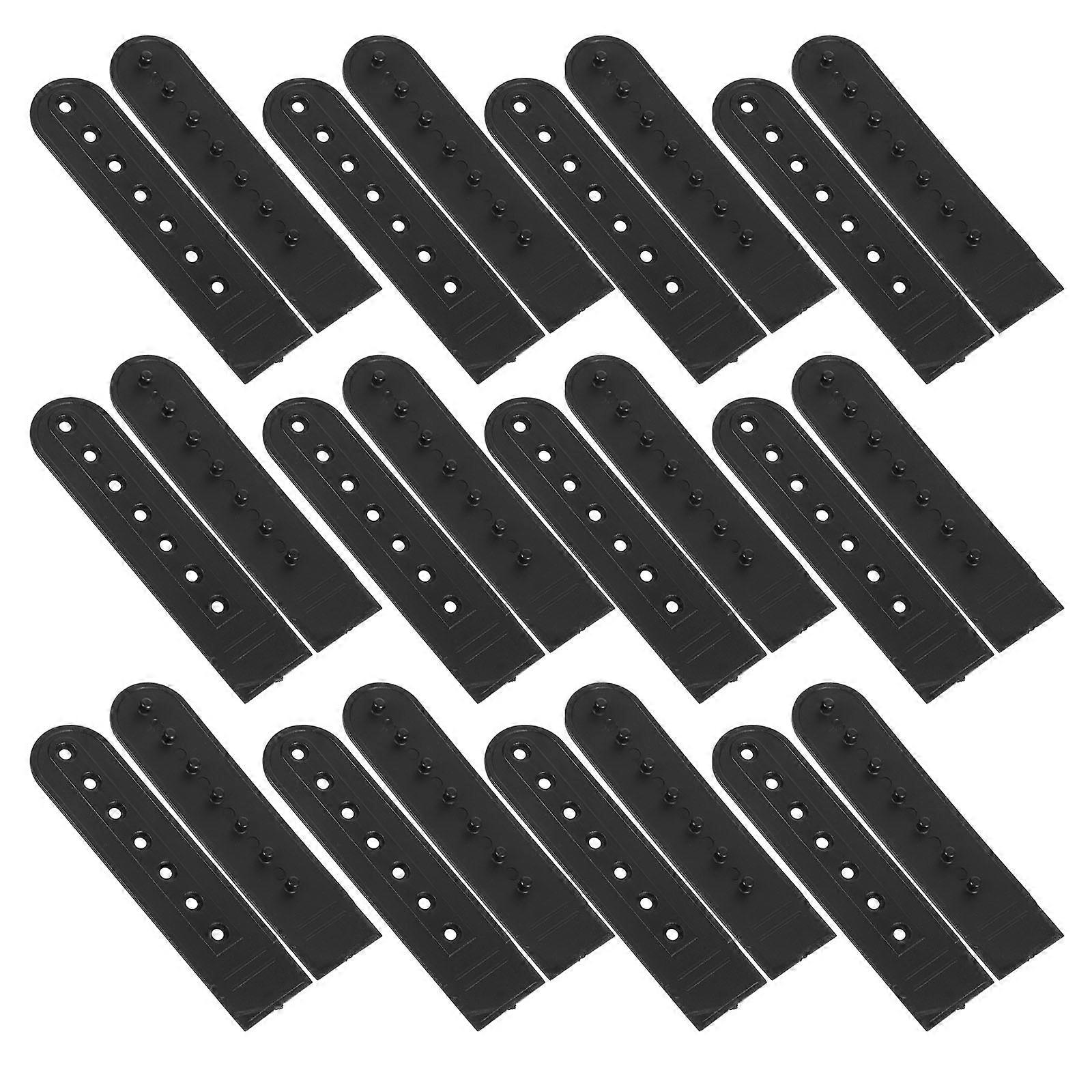 Snapback Cap Buckle Strap Plastic Fastener for Hat 20Pcs Black Set