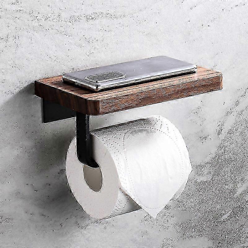 WC-paperiteline puhelinhyllyllä kylpyhuoneen paperirullan pidike