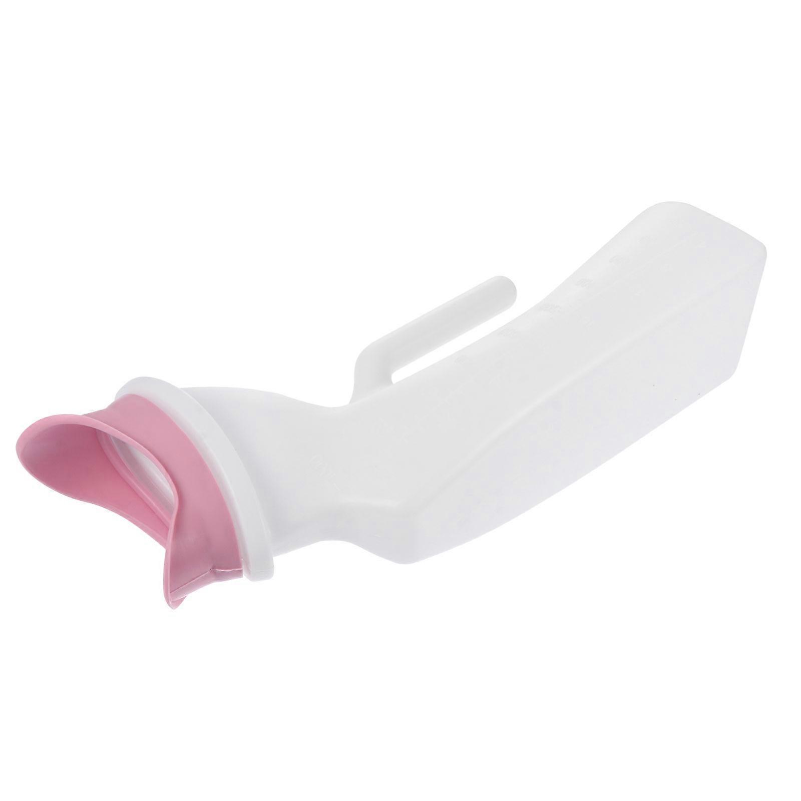 Portable Female Urinal with Handle for Storage Use ABS Material White 1pc