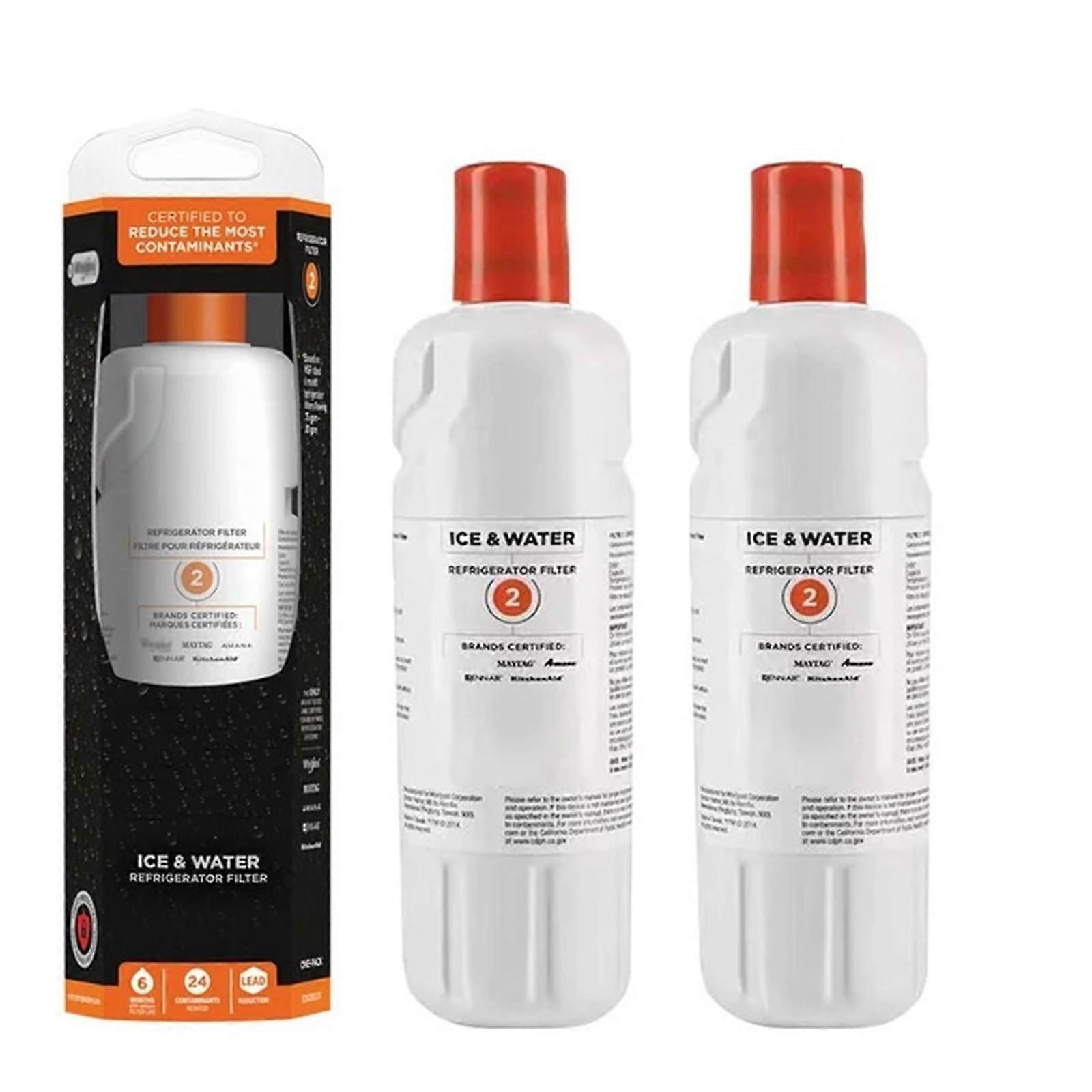 the refrigerator water filter, compatible with Whirlpool, EDR2RXD1 filter (2 pieces).