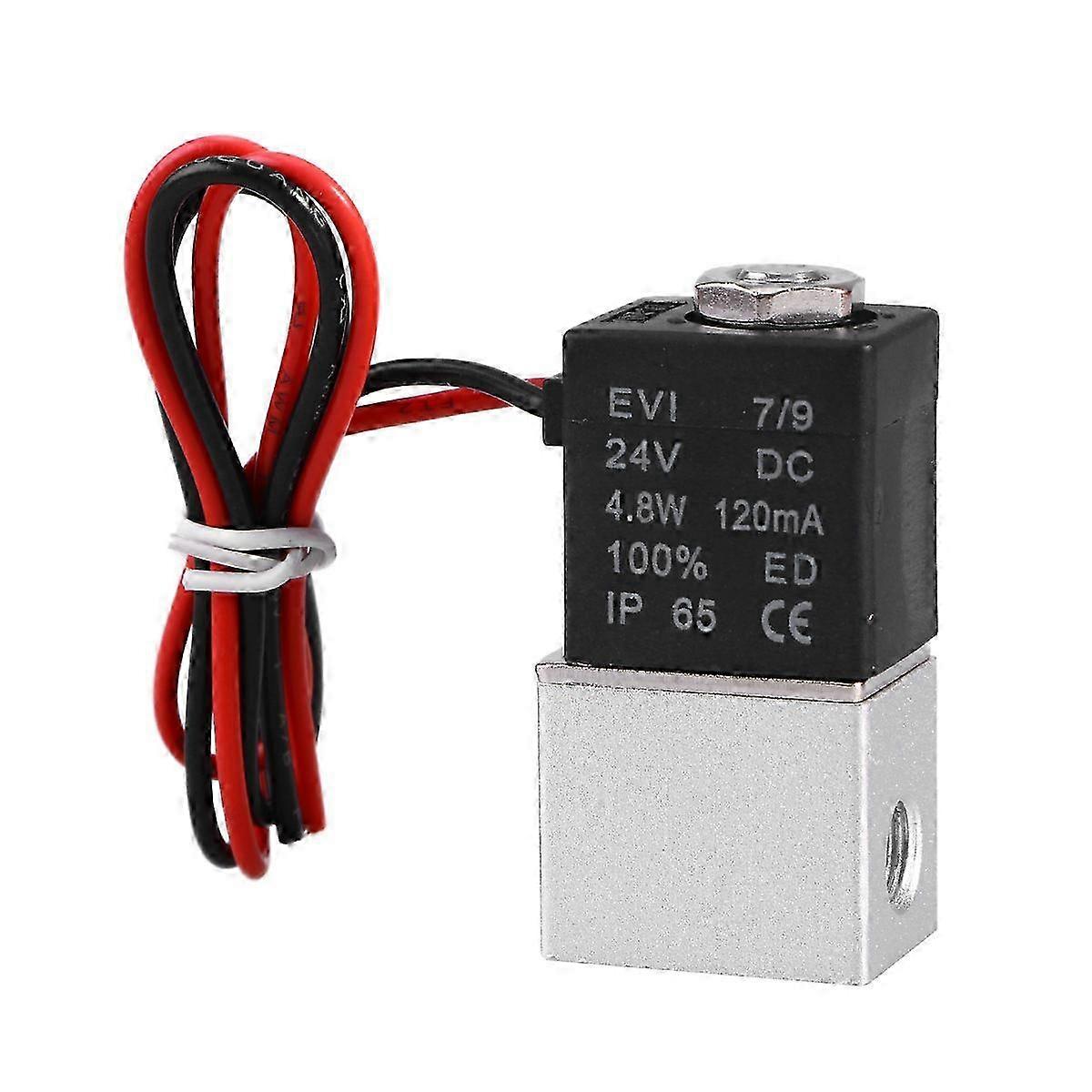 تيار مستمر 24 فولت 1/4 بوصة 2 اتجاهين 2 موقف BSP 2V025-08 الهواء المباشر يتصرف عادة مغلق الملف اللولبي هوائي للغاز الهوائيأسود SZRH AJ