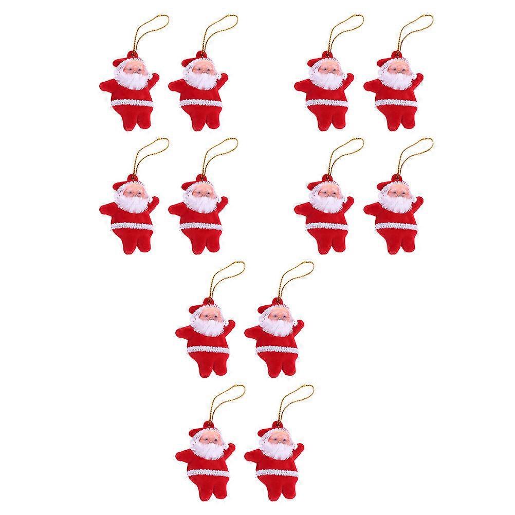 24PCS Santa Claus Hanging Decorations, Christmas Themed Plastic Ornaments for Tree, Window, Door and Ceiling Holiday Decor