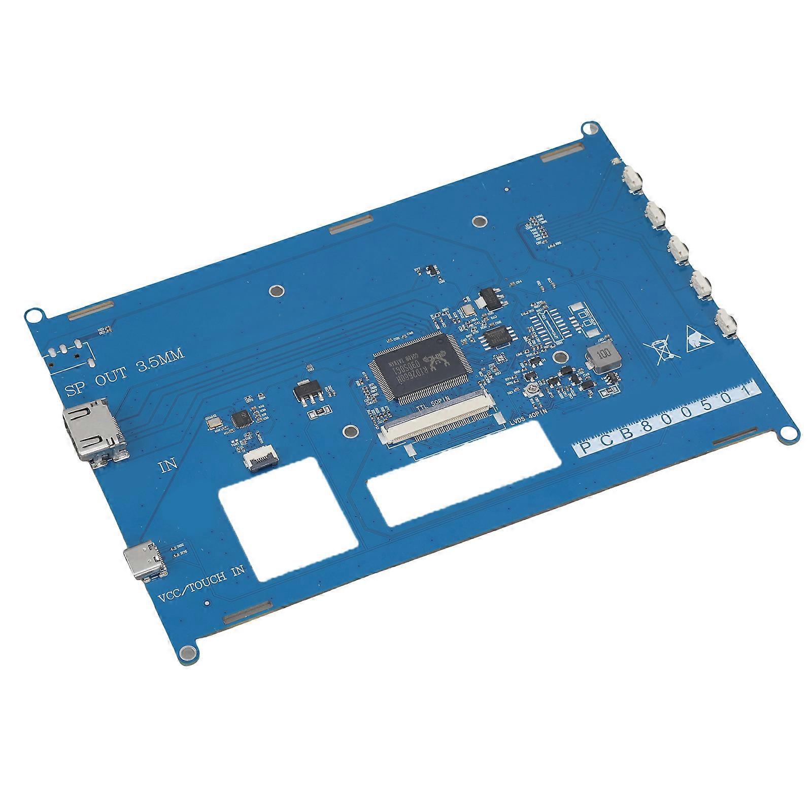 LCD Display Module HDTV Portable Monitor 800X480/1024X600 Capacitive Touchable Screen 50Pin TTL Driver Board For 4B 3B+ Multicolor