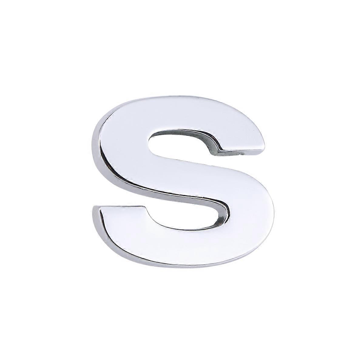 Stickers Car 3D DIY Metallic Alphabet Car Sticker Car Letter Badge Decal Silver Non-toxic Environmental Protection 1Set