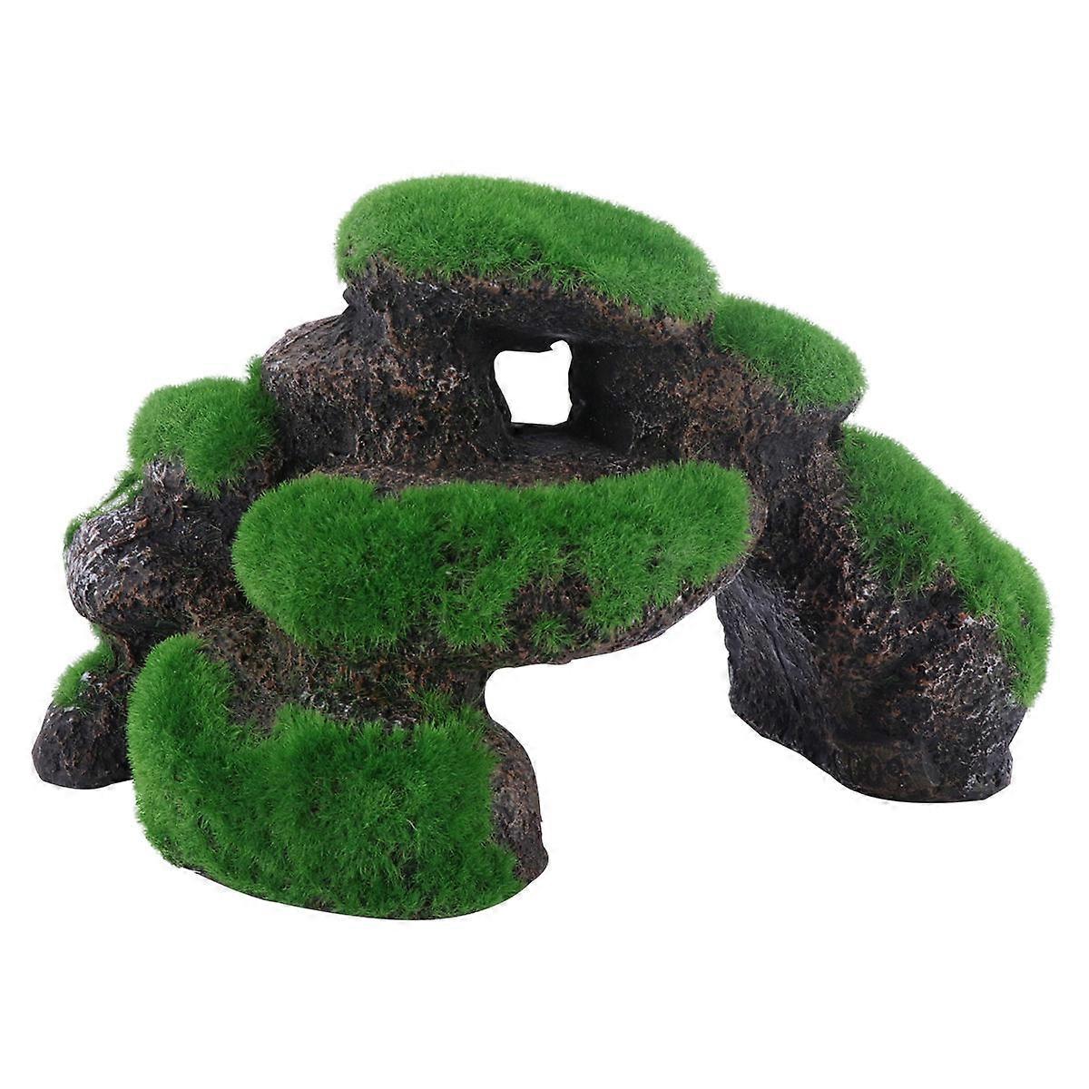 Artificial Fish Tank Mountain Decor Resin Cave for Shrimp Crab Hiding 3.94 x 2.95 x 2.76 Inch