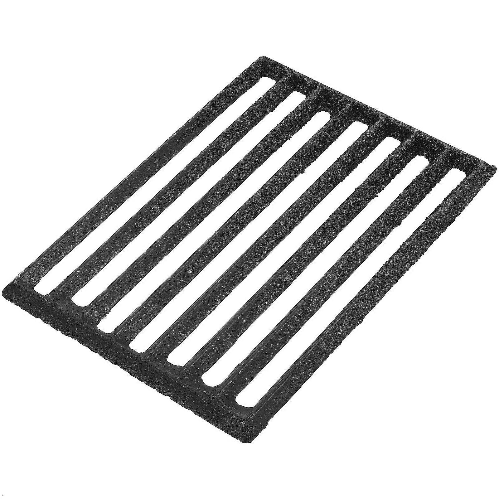 Cast Metal Fireplace Grate for Efficient Wood and Coal Burning with Airflow and Ash Disposal Design