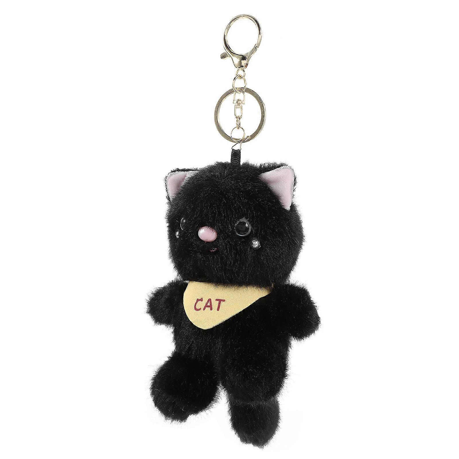 Pet Key Chain Cartoon Cat Shaped Keychain Plushies Keychain Cat Fuzzy Keychains For Girls 1Set