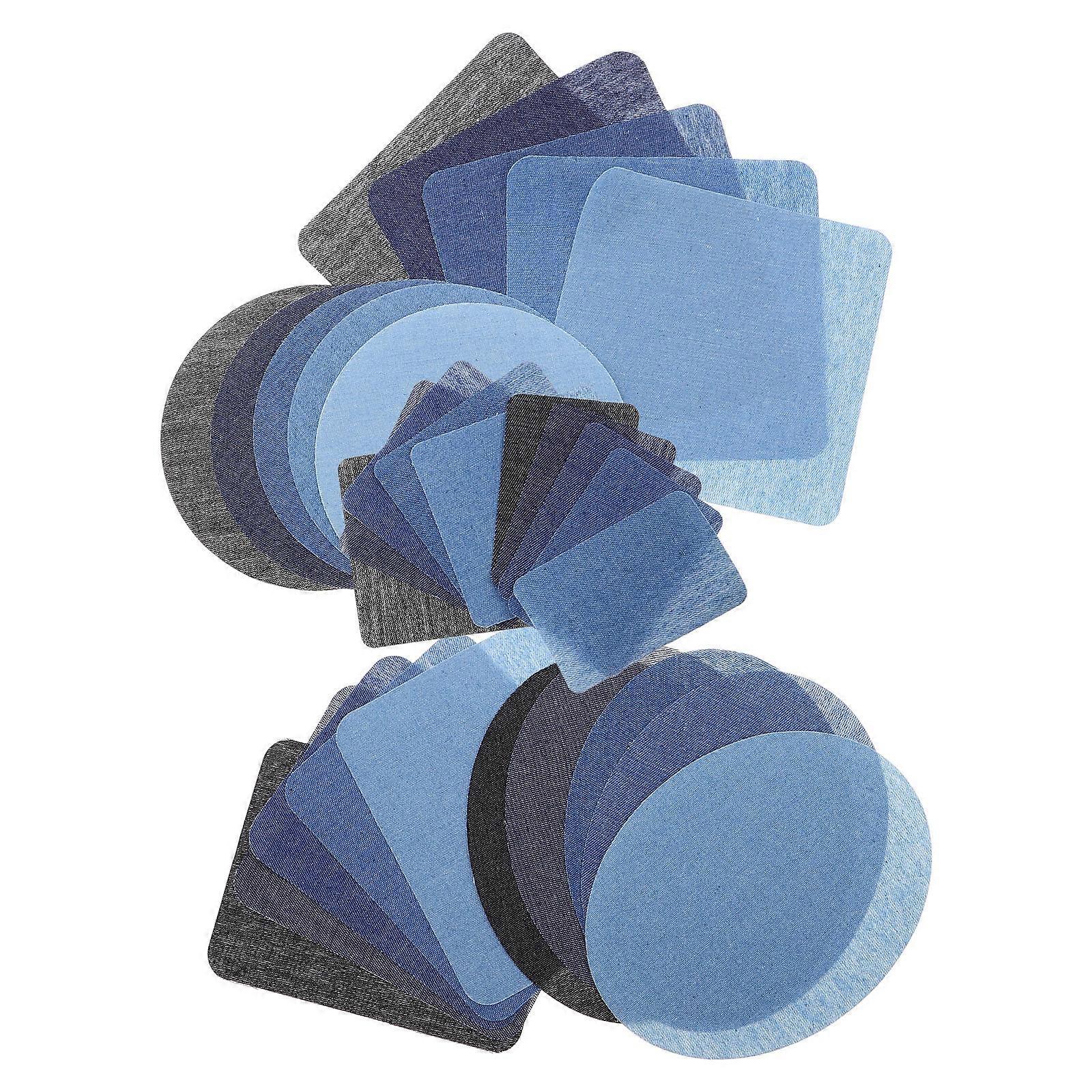Cloth Stickers Patch For Clothing Handmade Denim Patches Oval 7 5x5cm Assorted Color Diy Projects 30Pcs