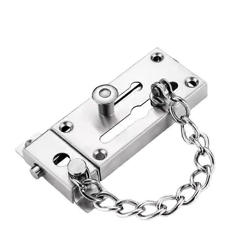 Door Chain AntiTheft with Lock Latch, Stainless Steel Security Chain Guard Ref: 1866