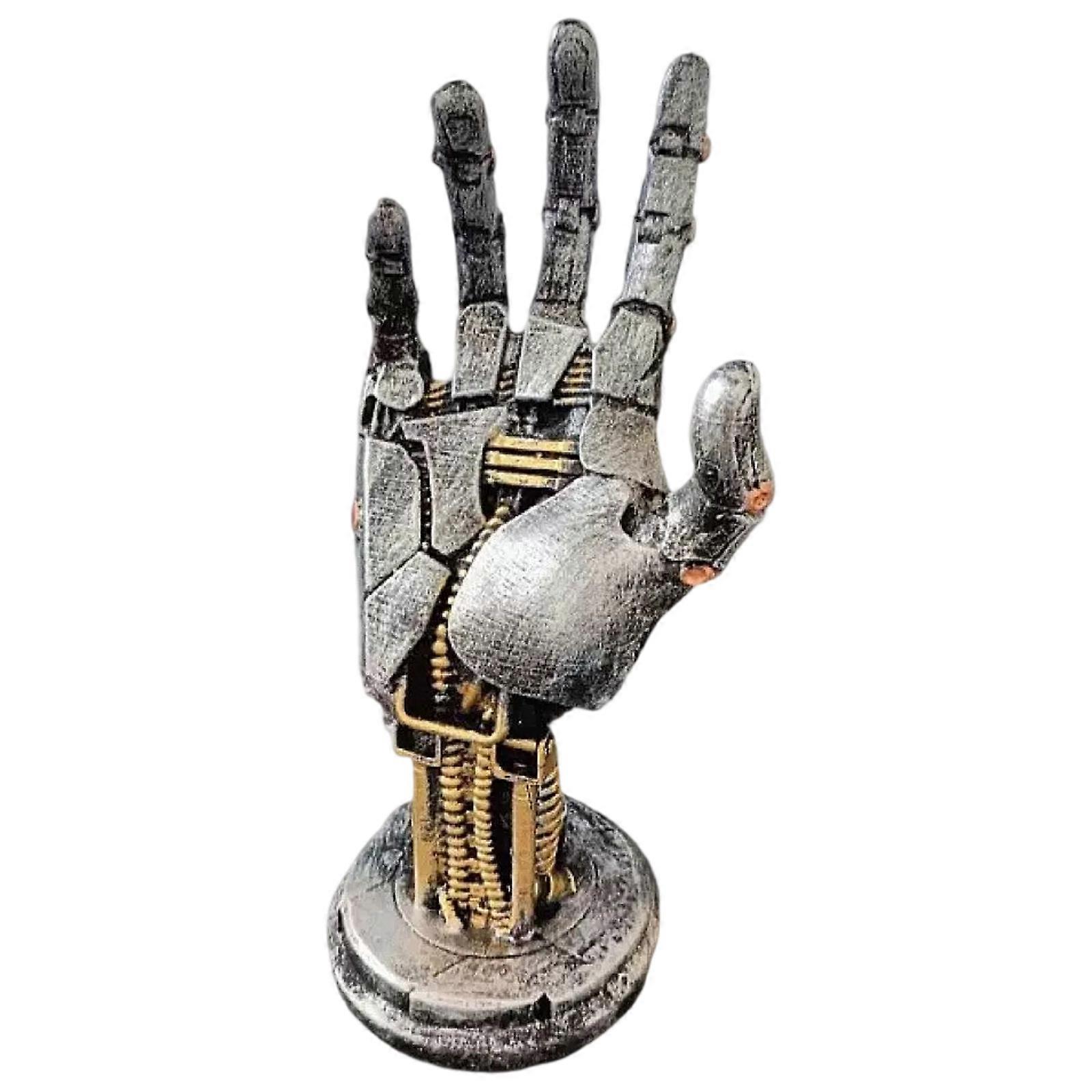 Modern Resin Mechanical Hand Holder Stand for Most Model Controllers Lightweight Desktop Decoration  Silver
