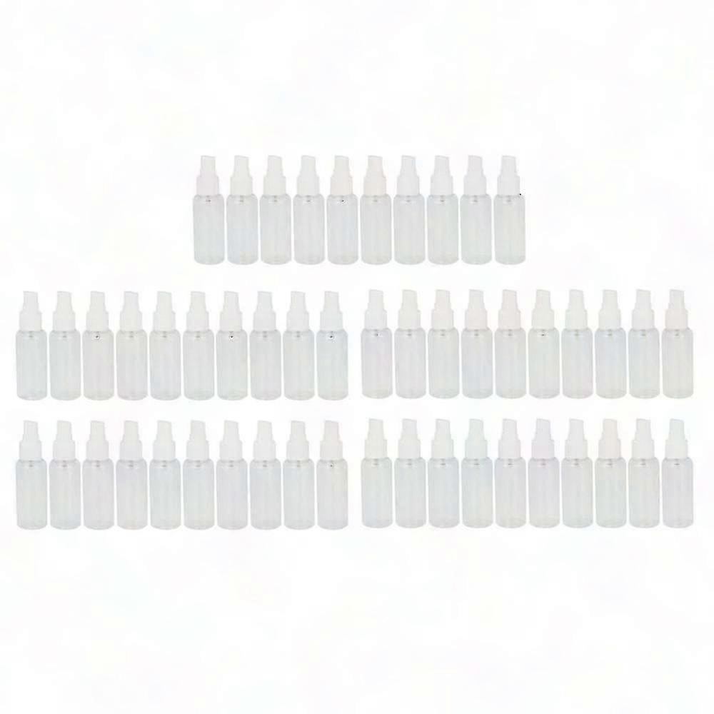 50ml Spray Bottles 50 Pack - Plastic Refillable Atomizer Bottles for Essential Oils & Liquids