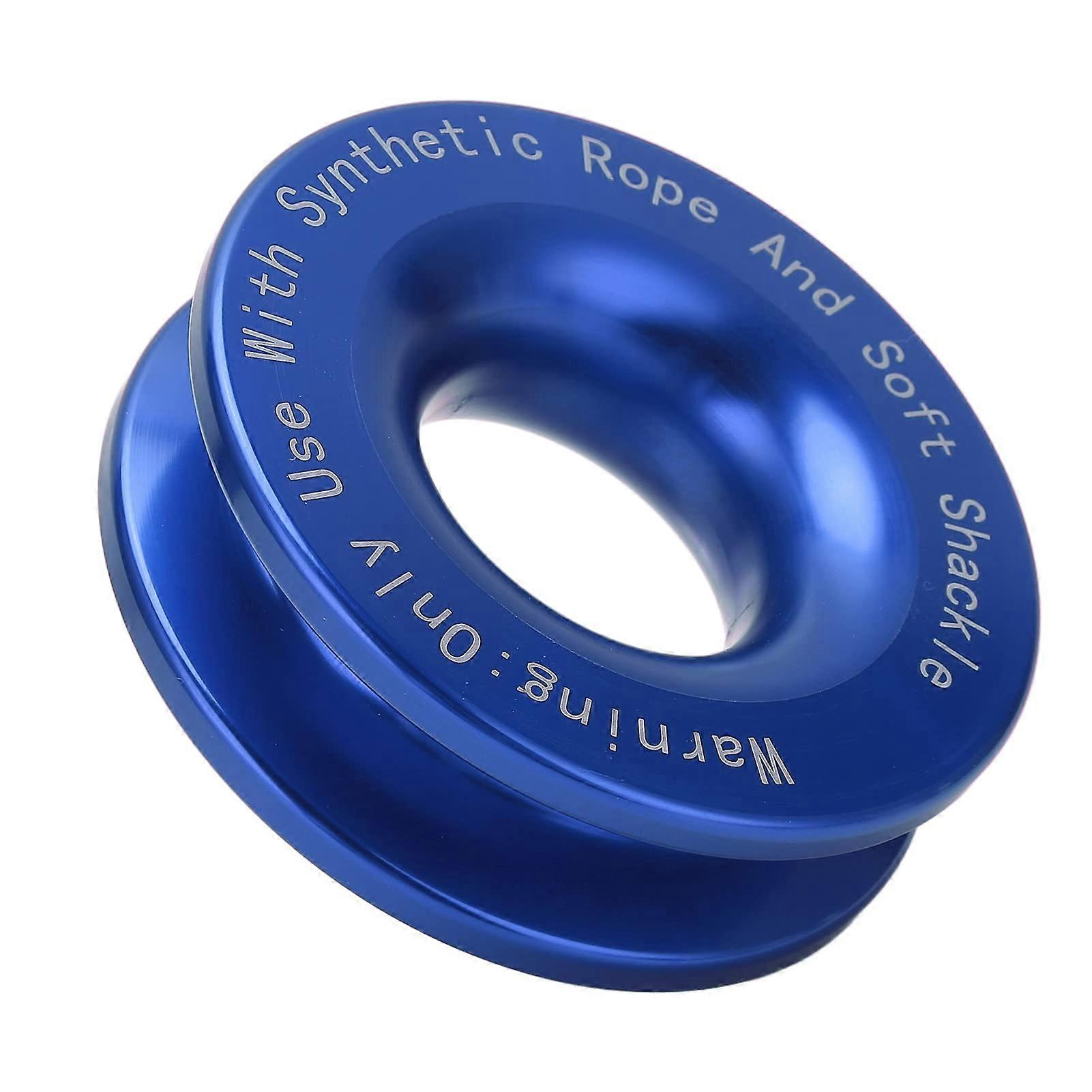 ATV Winch Recovery Ring, Heavy Duty 41000lbs Break Strength, Aluminum Structure, Blue, Ideal for Towing and Recovery Vehicles