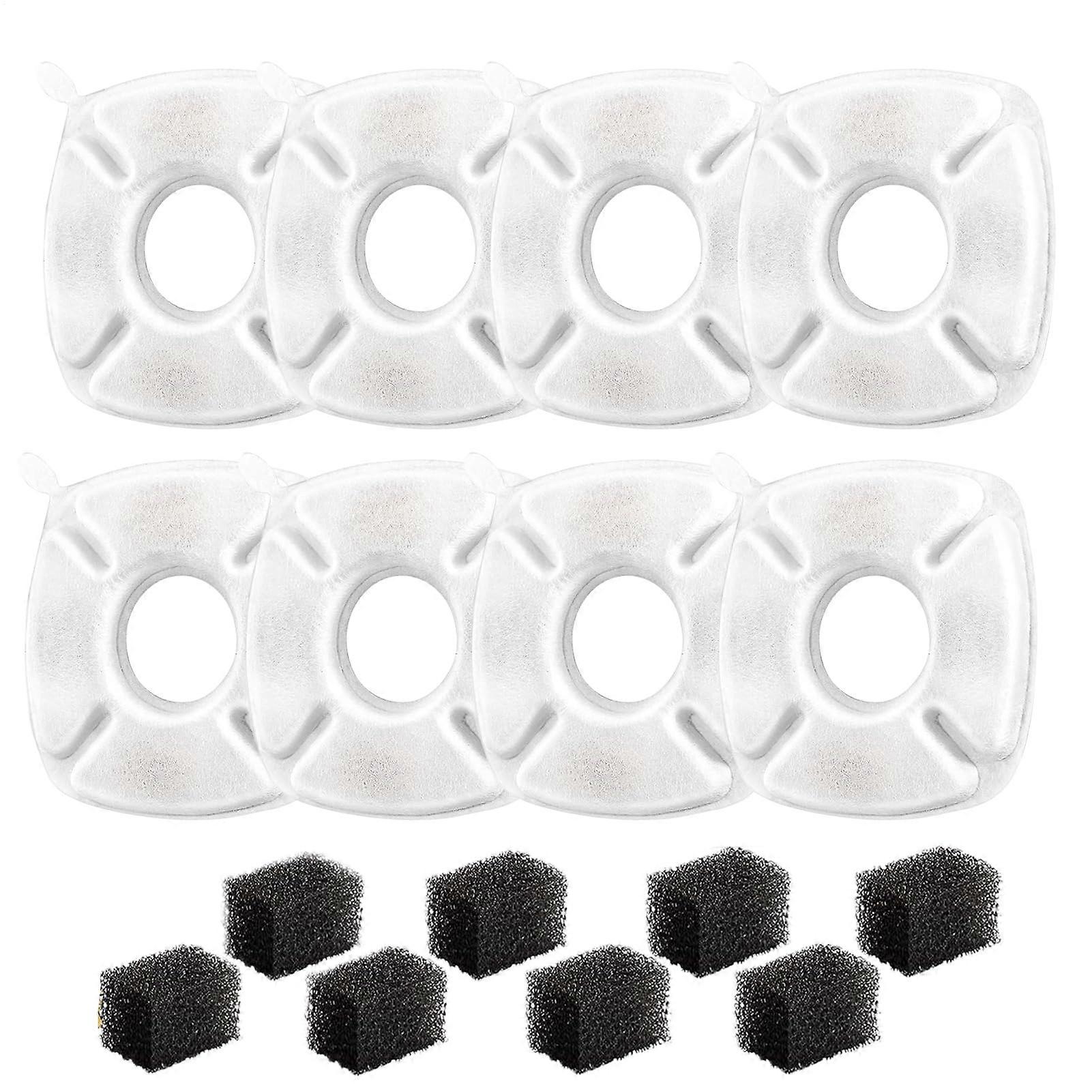 Replacement Filter for Cat Fountain, 3.9 Inch Activated Carbon Filter Pads, Three Layer System for Cats and Dogs