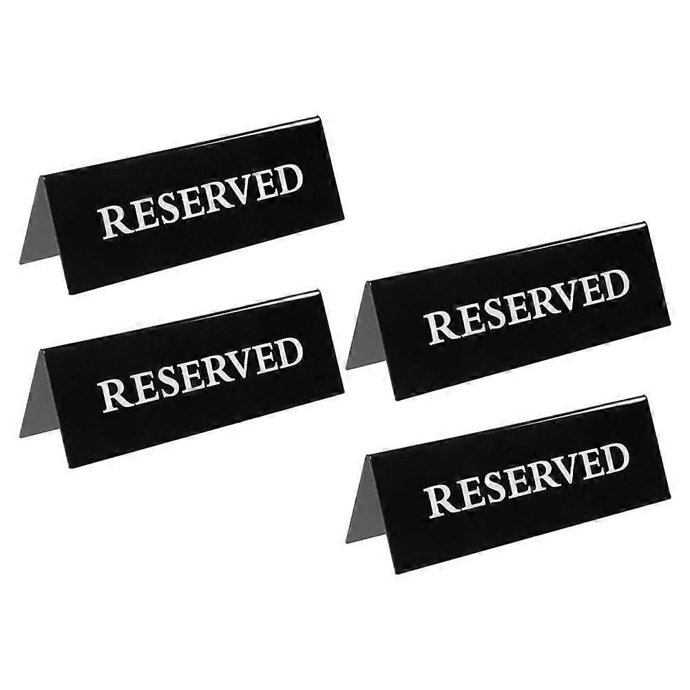 MLINS 4PCS Reserved Signs Acrylic Table Label for Wedding Events Restaurant Reservations and Table Top Displays