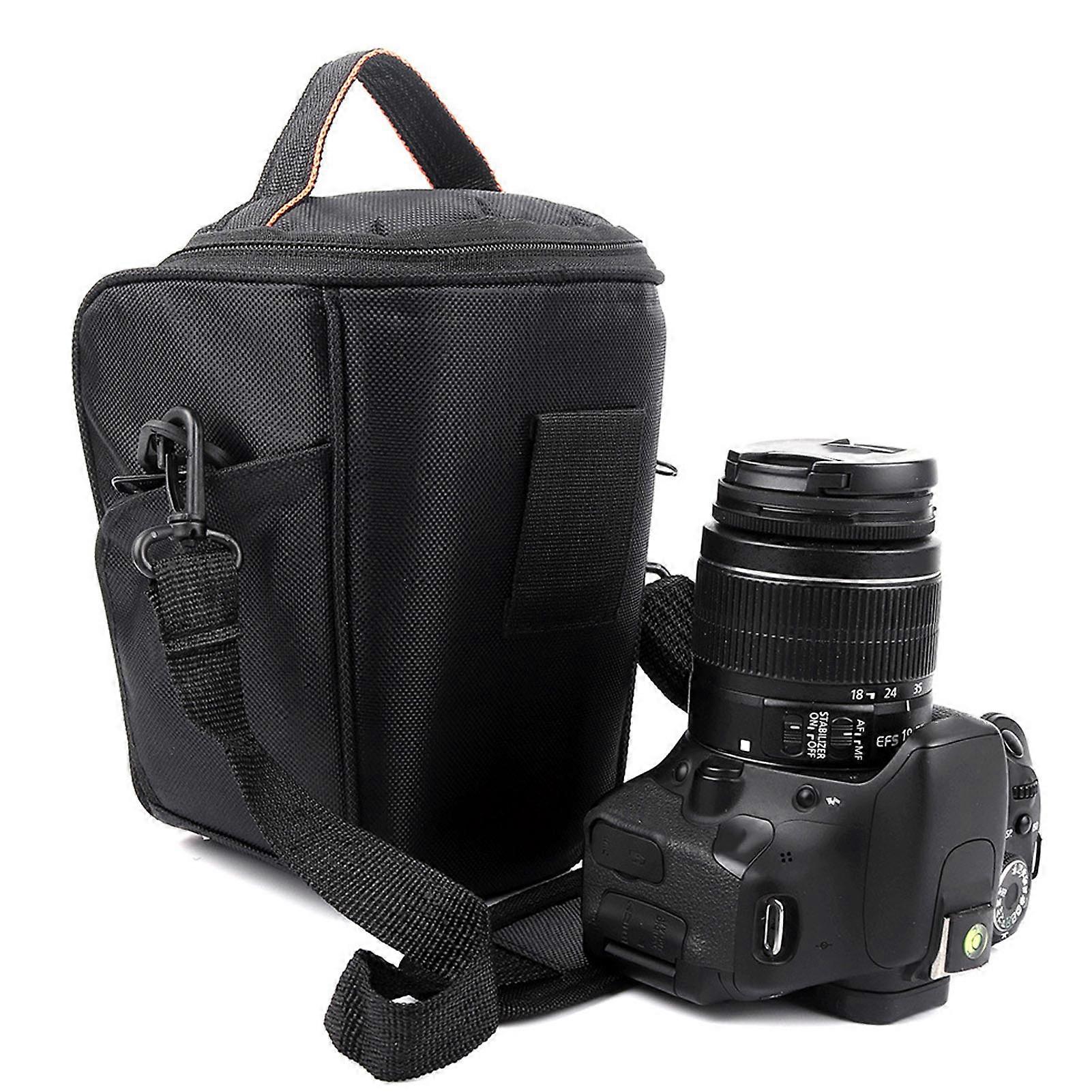 DSLR SLR Mirrorless Camera Bag Waterproof Camera Shoulder Bag for Photographers Black