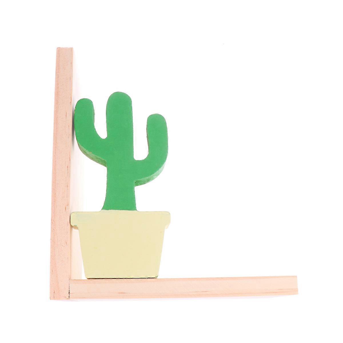 Creative Cactus Shaped Bookends for Book Stand Made of Synthetic Material Green Color Helps Organize Books Efficiently