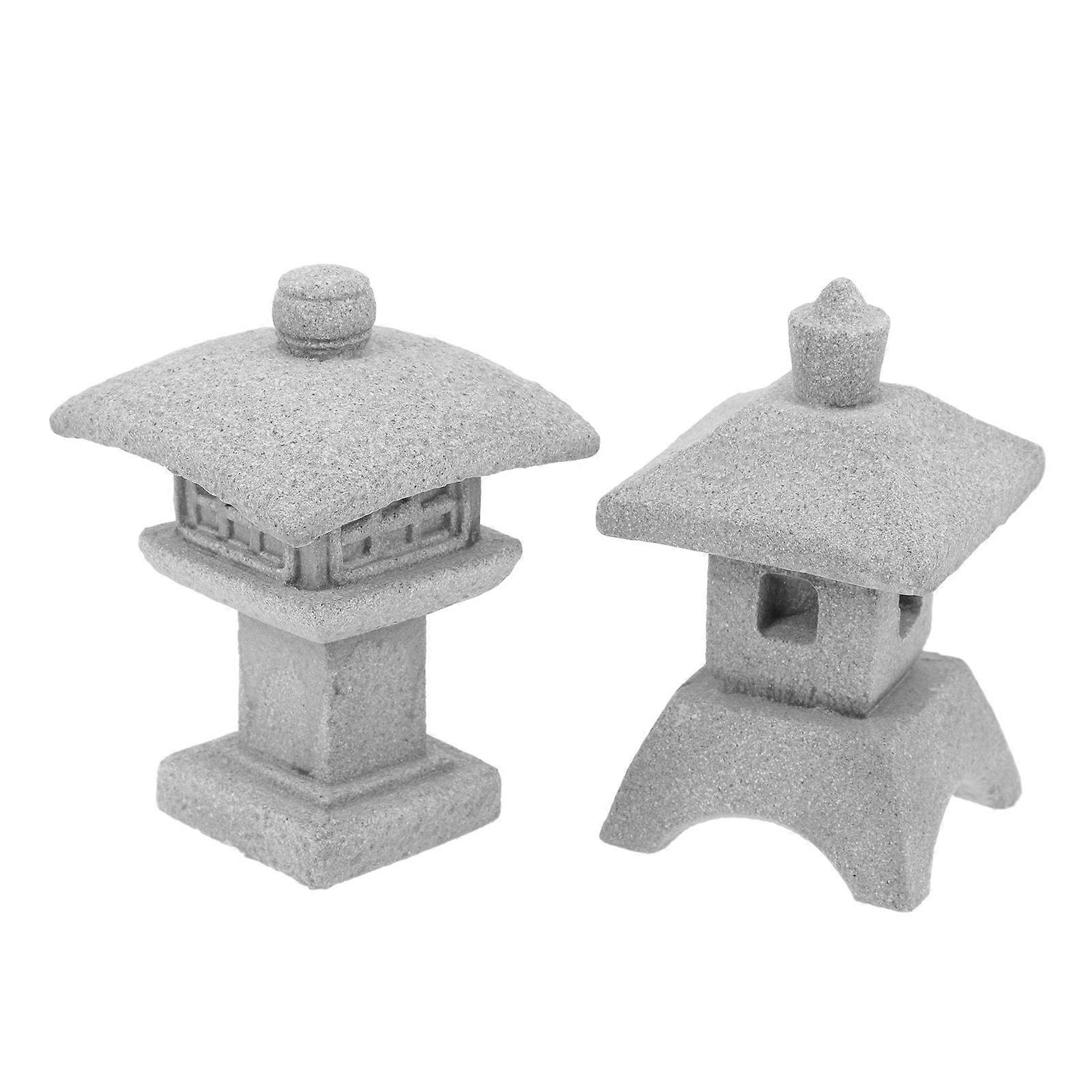 Artificial Stone Bonsai Simulated Sandstone Crafts Bonsai Figurines Creative Shape Design For Garden Decor .5x5.5cm 2Pcs