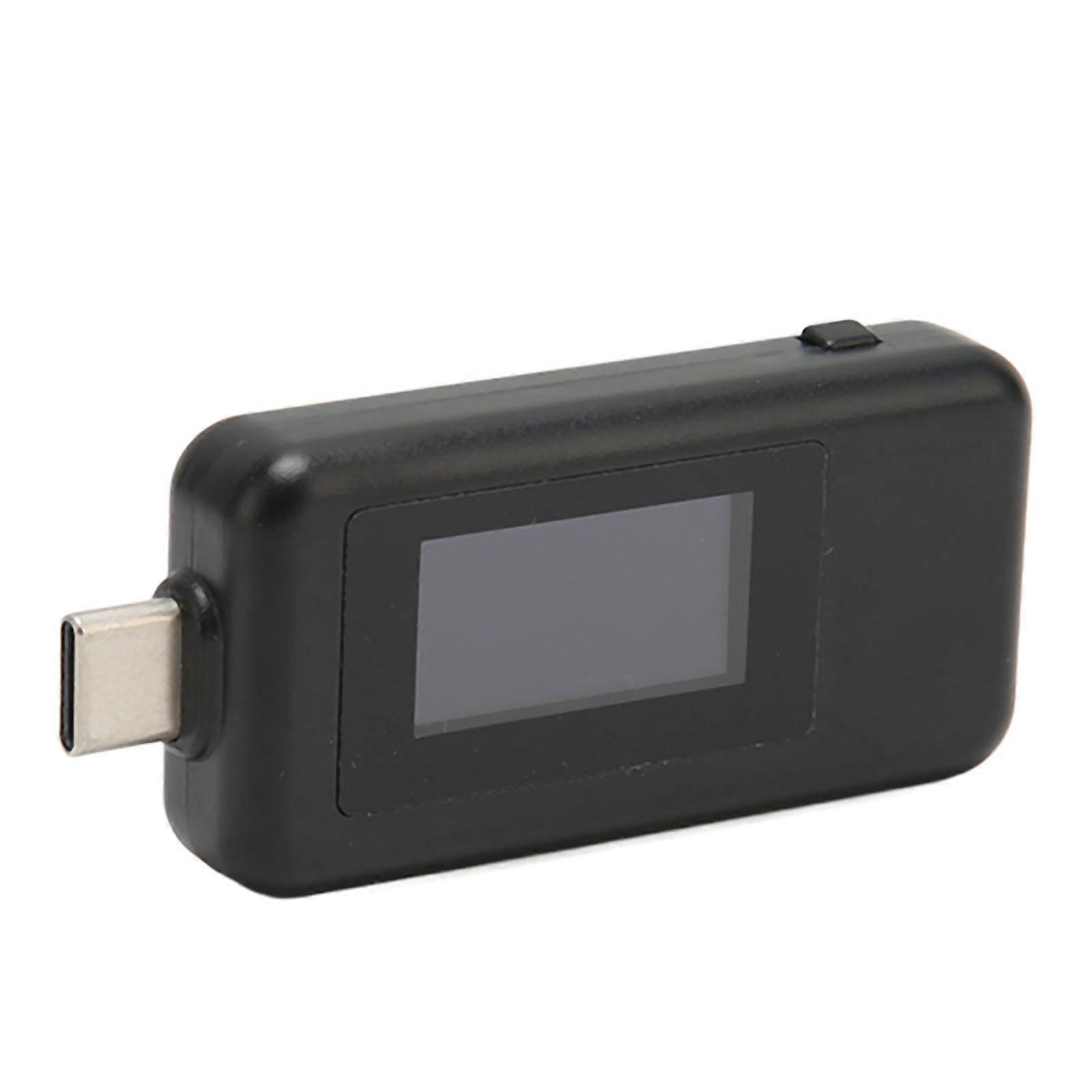 USB Voltage Current Tester 4‑30V 0‑5.1A Digital LCD Display Accurate Measurement USB Tester for Phone Tablet Laptop Black 