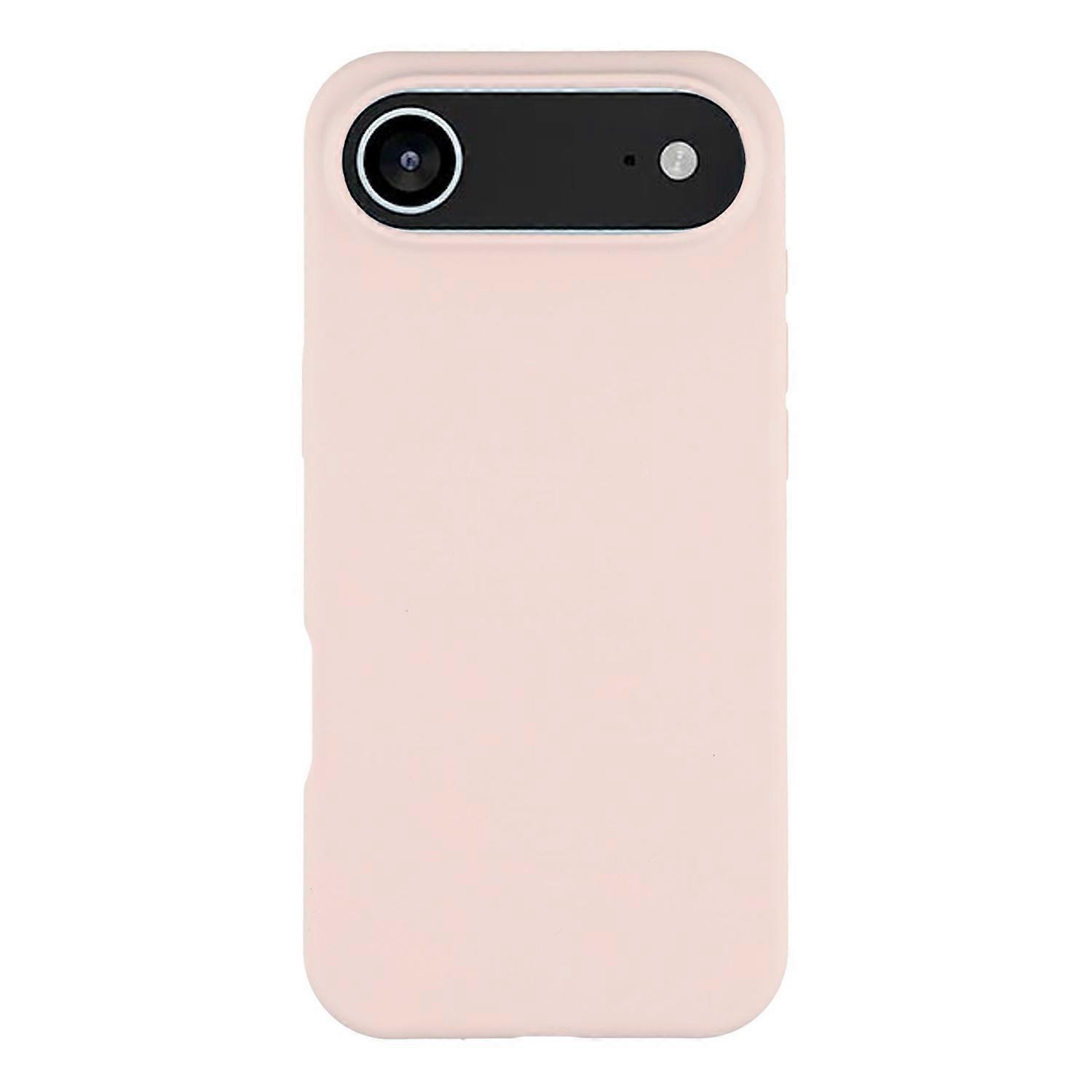 For iPhone 17 Air Case Solid Silicone Shockproof Phone Back Cover - Pink