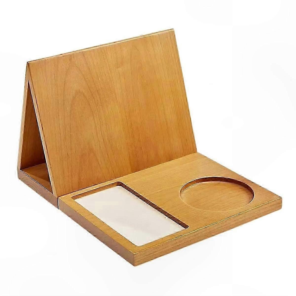 Triangular Wooden Book Stand for Reading and Display