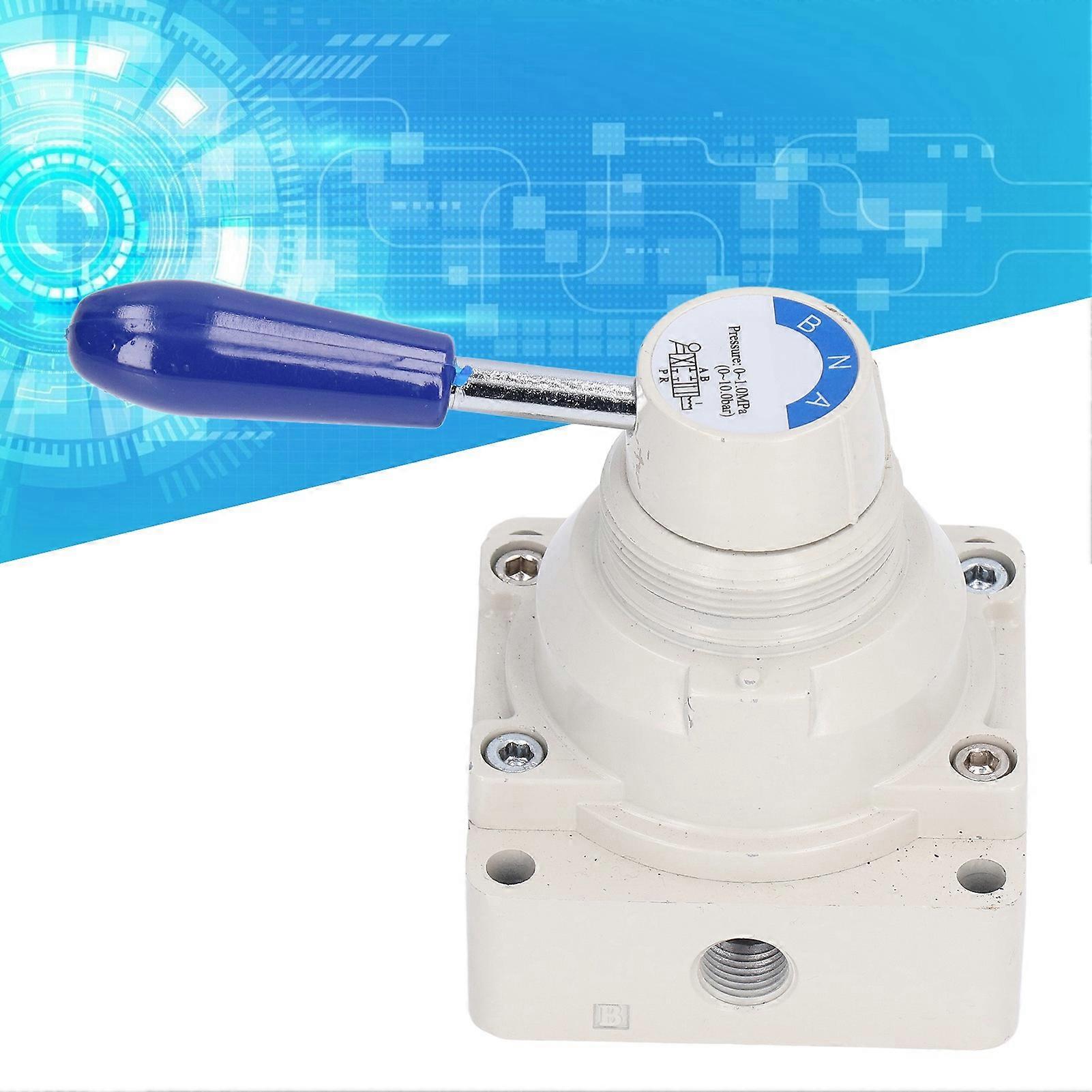 Air Hand Valve Rotary Lever 2 Position 4 Way Pneumatic Flow Control Switch Accessory4HV310-10 
