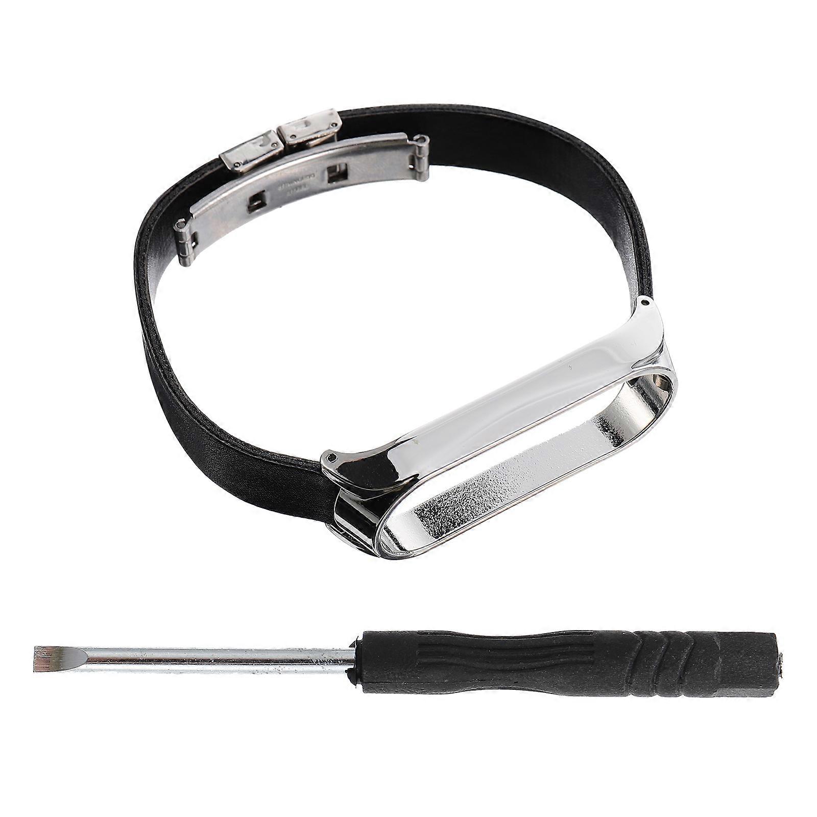 Replacement Watch Band Strap Black PU Material for Watch with Odorless Durability