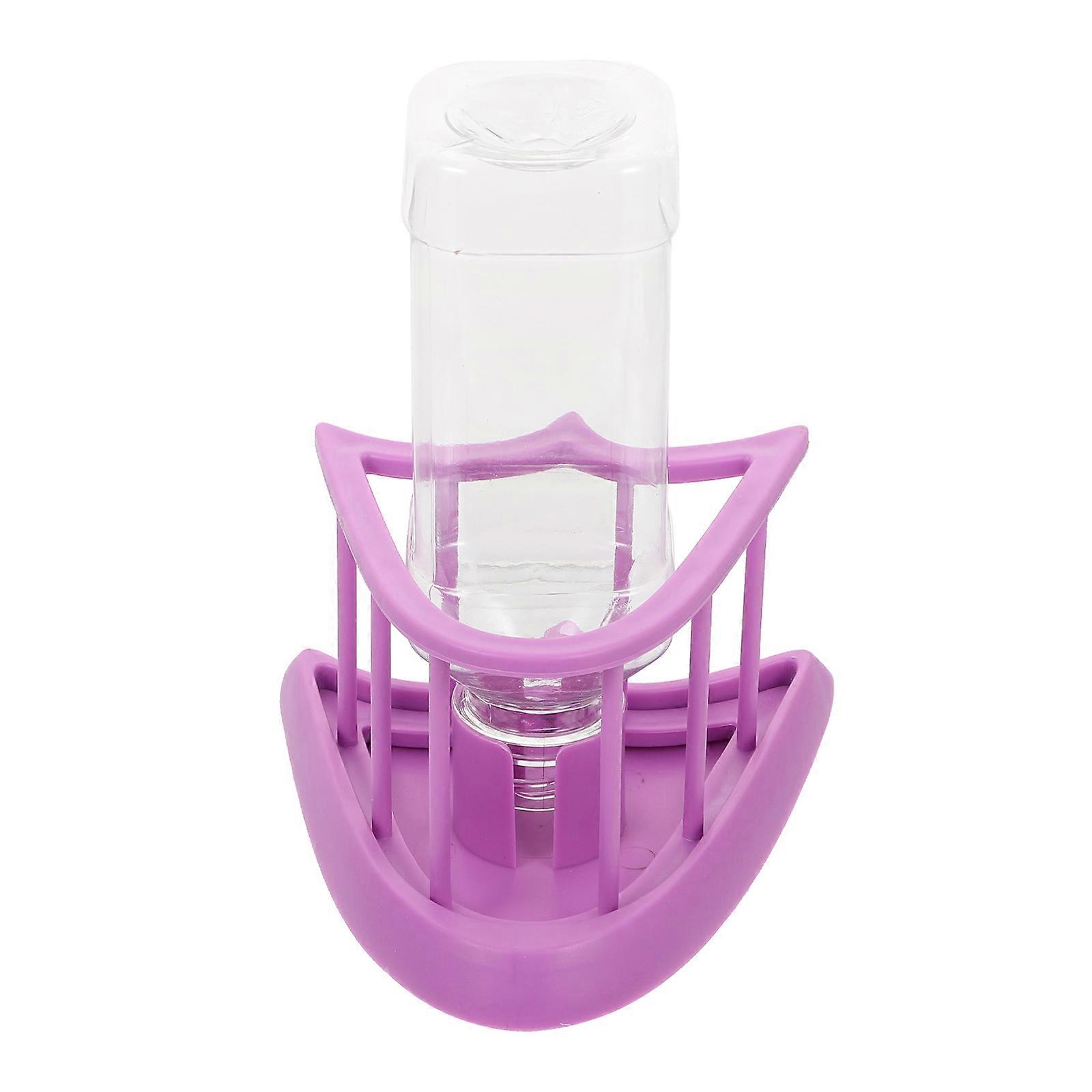 Large Capacity Feeder Waterer Purple Reptile Water Dish For Pet Care 6.7X7.3X2.9in Safe For Small Pets 1 Set