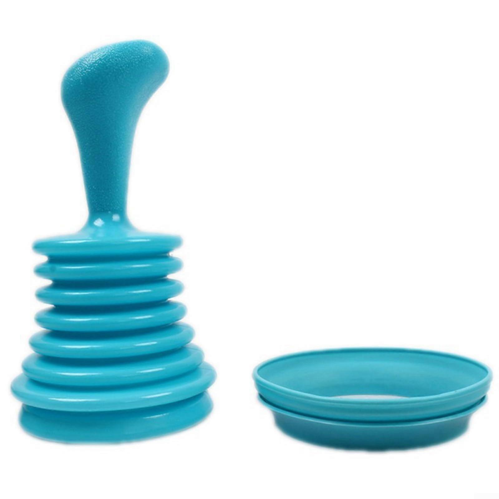 Drain suction cup for pushing to effectively clean kitchens and bathrooms (blue)
