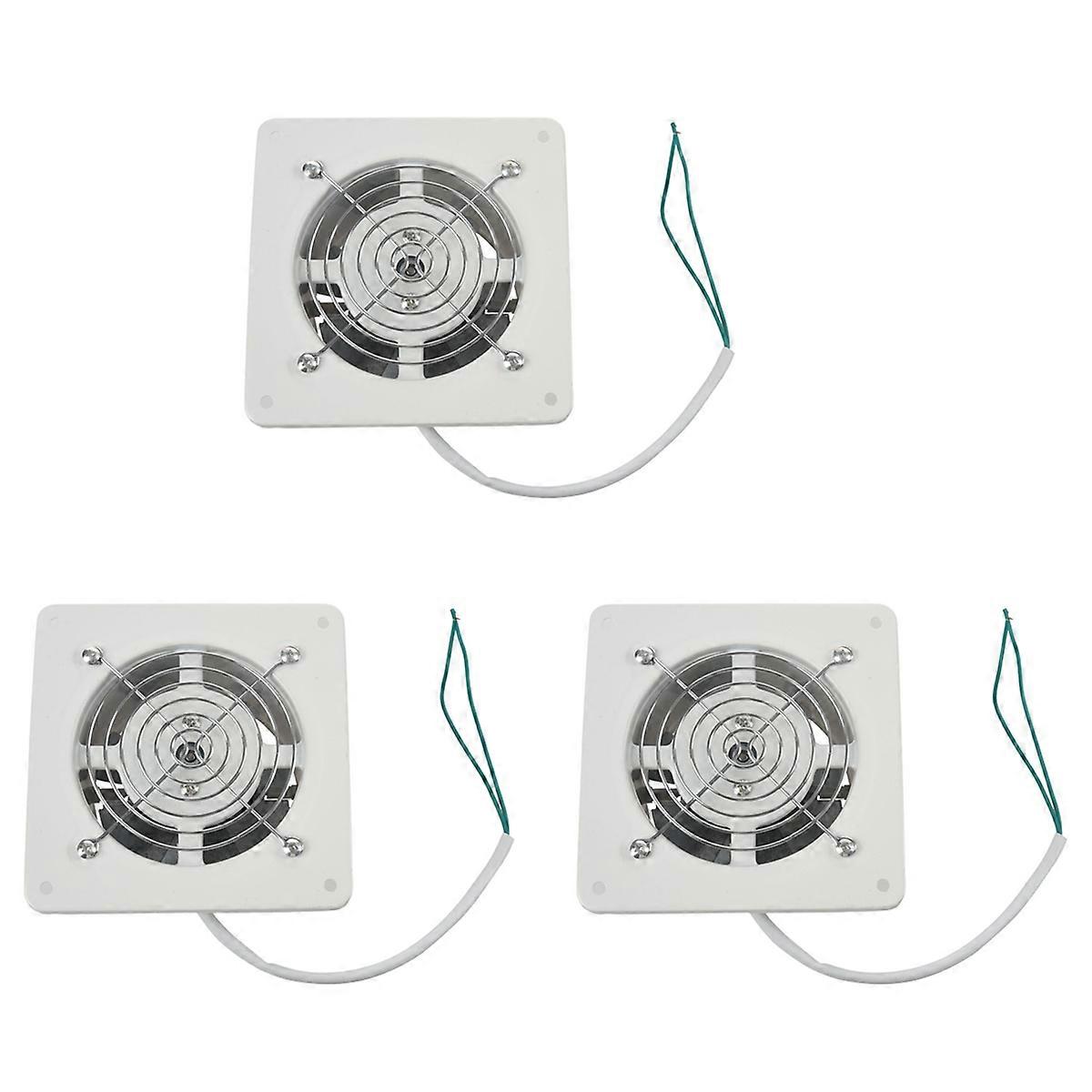 3pcs 4 Inch 20W 220V High Speed Exhaust Fan Toilet Hanging Wall Window Glass Small Ventilator Extrac