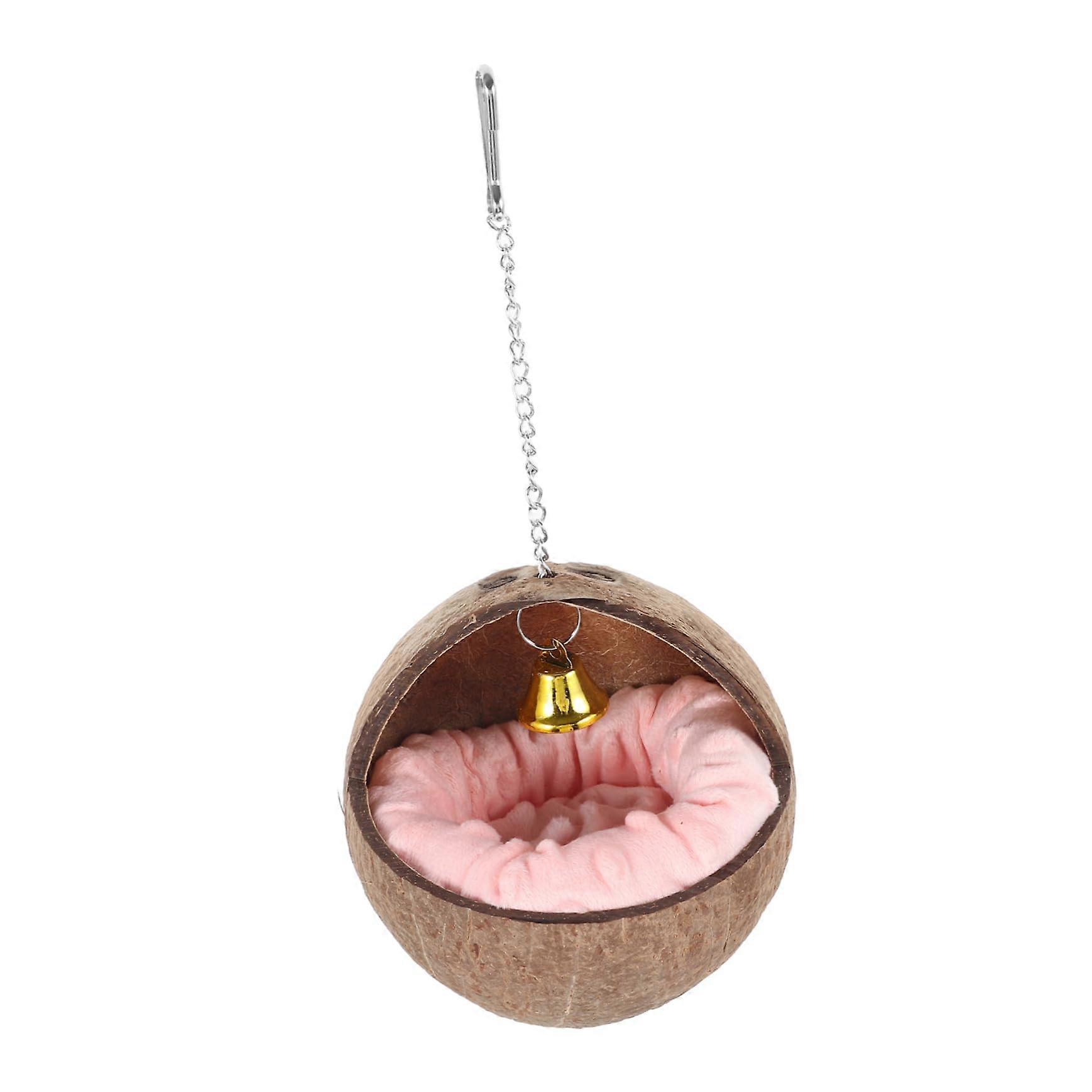 Coconut Birdhouse for Parrots and Parakeets, Breathable and Durable with Hanging Ring